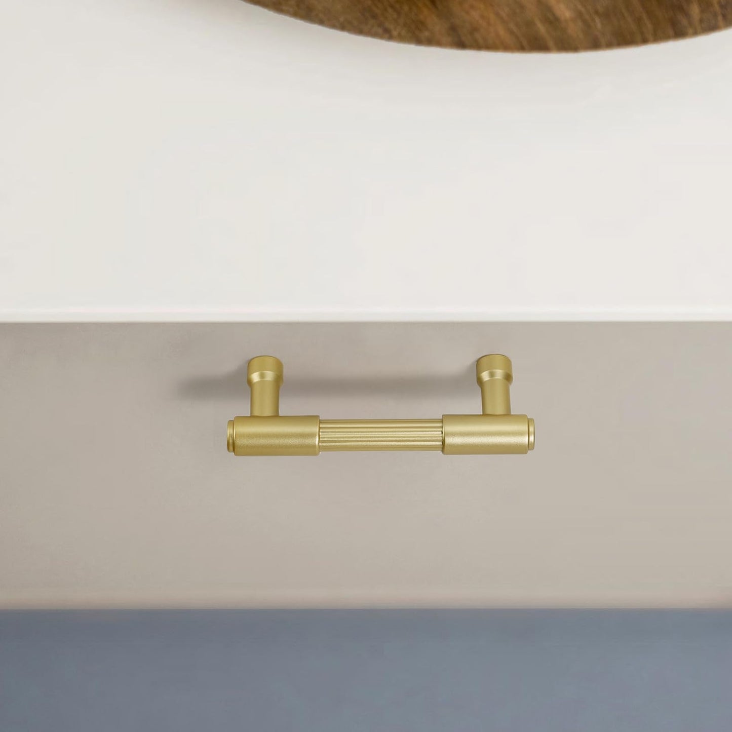 FABERHOM 5 in (128 mm) Brushed Gold Cabinet Pulls, 10 Pack, Zinc Alloy Kitchen Cabinet Handles for Kitchen Cabinets, Drawers and Dressers