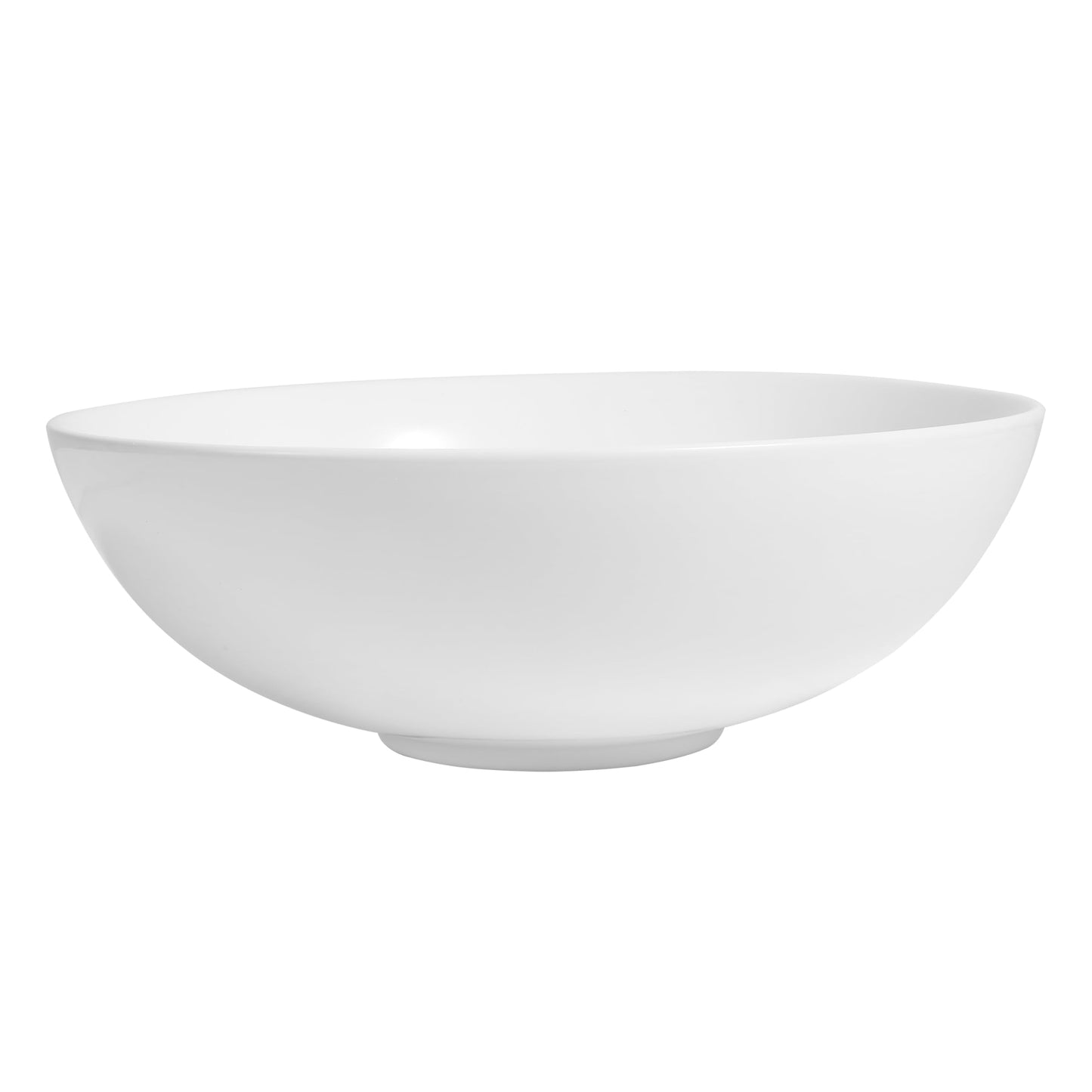 JONATHAN Y SNK1008A Modern Round Ceramic Vessel Sink, 15.5" White Bathroom Sink Above Counter, Contemporary Porcelain Vanity Sink Bowl, Art Deco Vanity Top Basin for Lavatory and Powder Room
