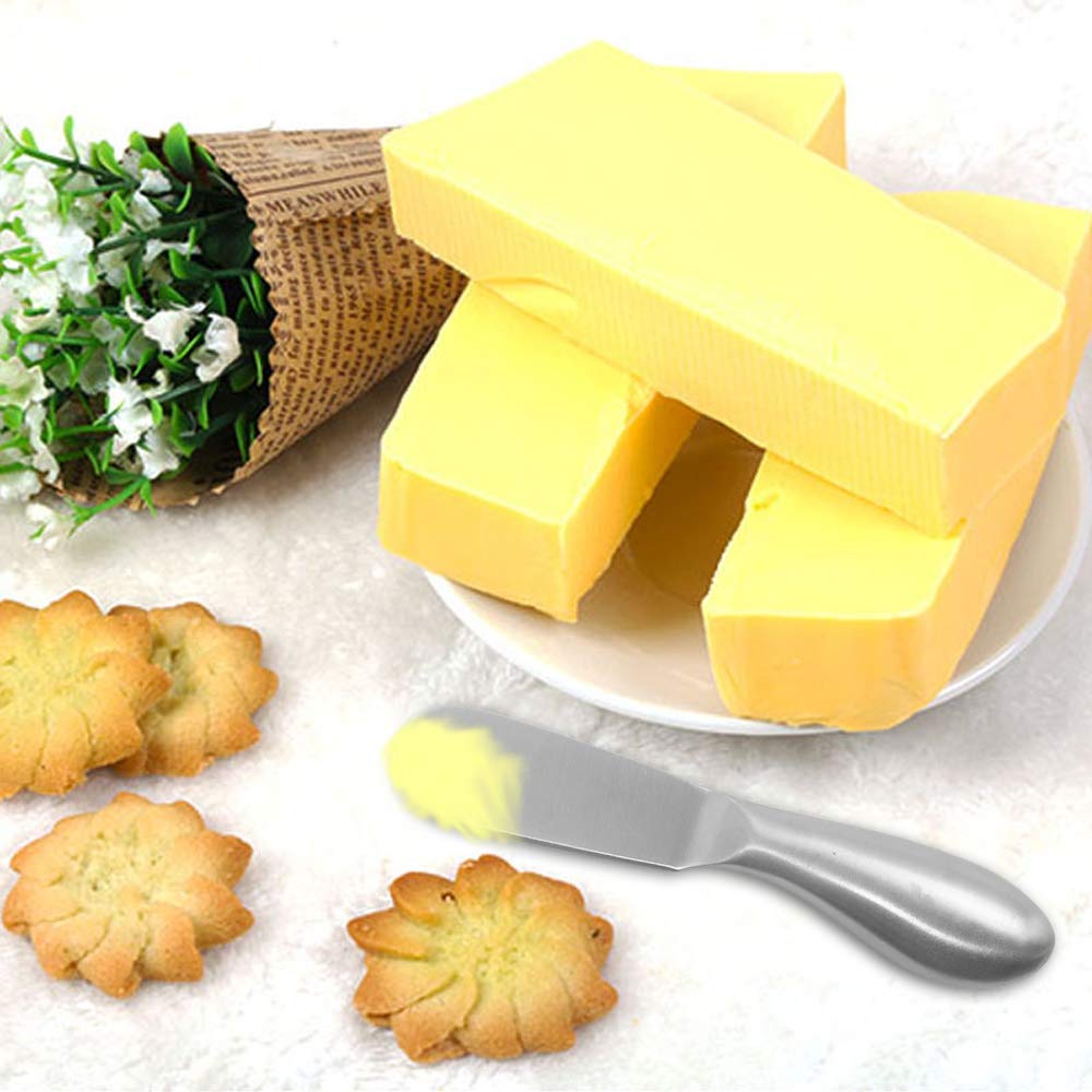 FIVOENDAR 6 Pieces Cheese Spreader Set, Stainless Steel Multipurpose Cheese and Butter Spreader Knives