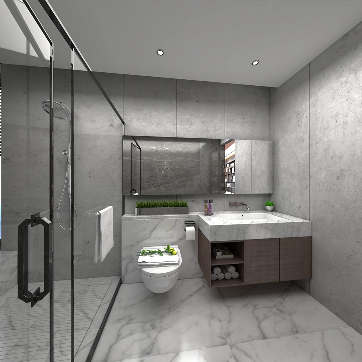 TOTIO Gray Concrete Wallpaper Matte Thick Textured Grey Cement Contact Paper Peel Stick Countertop Paper Removable Waterproof Adhesive Furniture Stickers Industrial Style Vinyl Wall Sticker 24x354inch