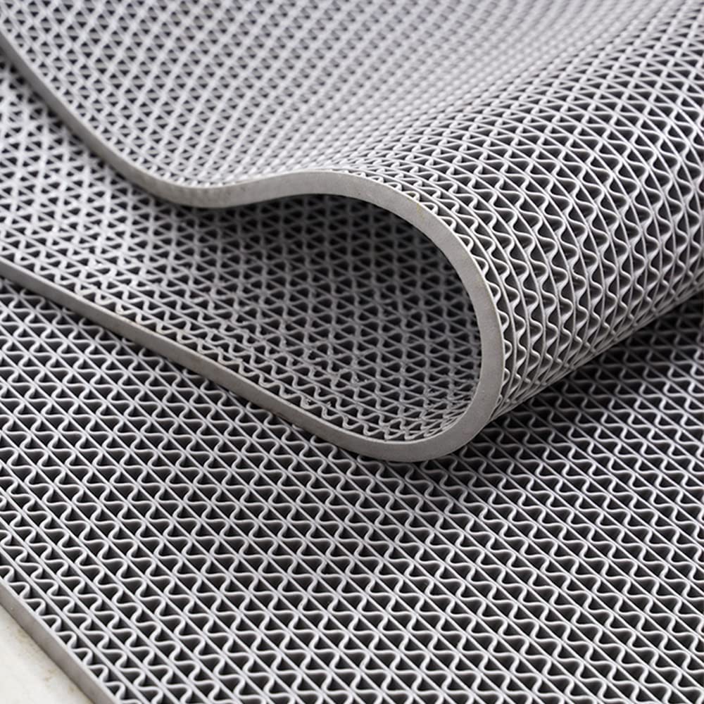 jxgzyy Commercial Drainage Mat PVC Non Slip Wet Area Commercial Floor Mat 3x16.4 Ft 0.22'' Thick Pool Drain Floor Mat Roll for Restaurant Bars Bathroom Patio Outdoor Indoor Rug (Grey)