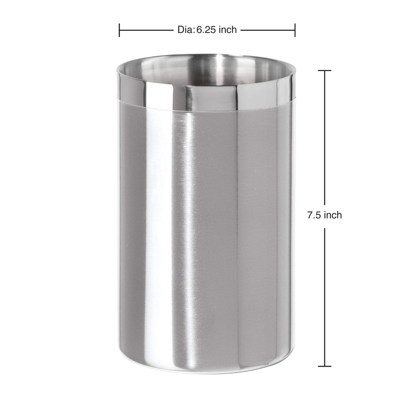 OGGI Stainless Steel Double Wall Wine Cooler - Insulated Tabletop Wine Chiller for White Wine & Champagne, Fits Most Standard Sized Bottles