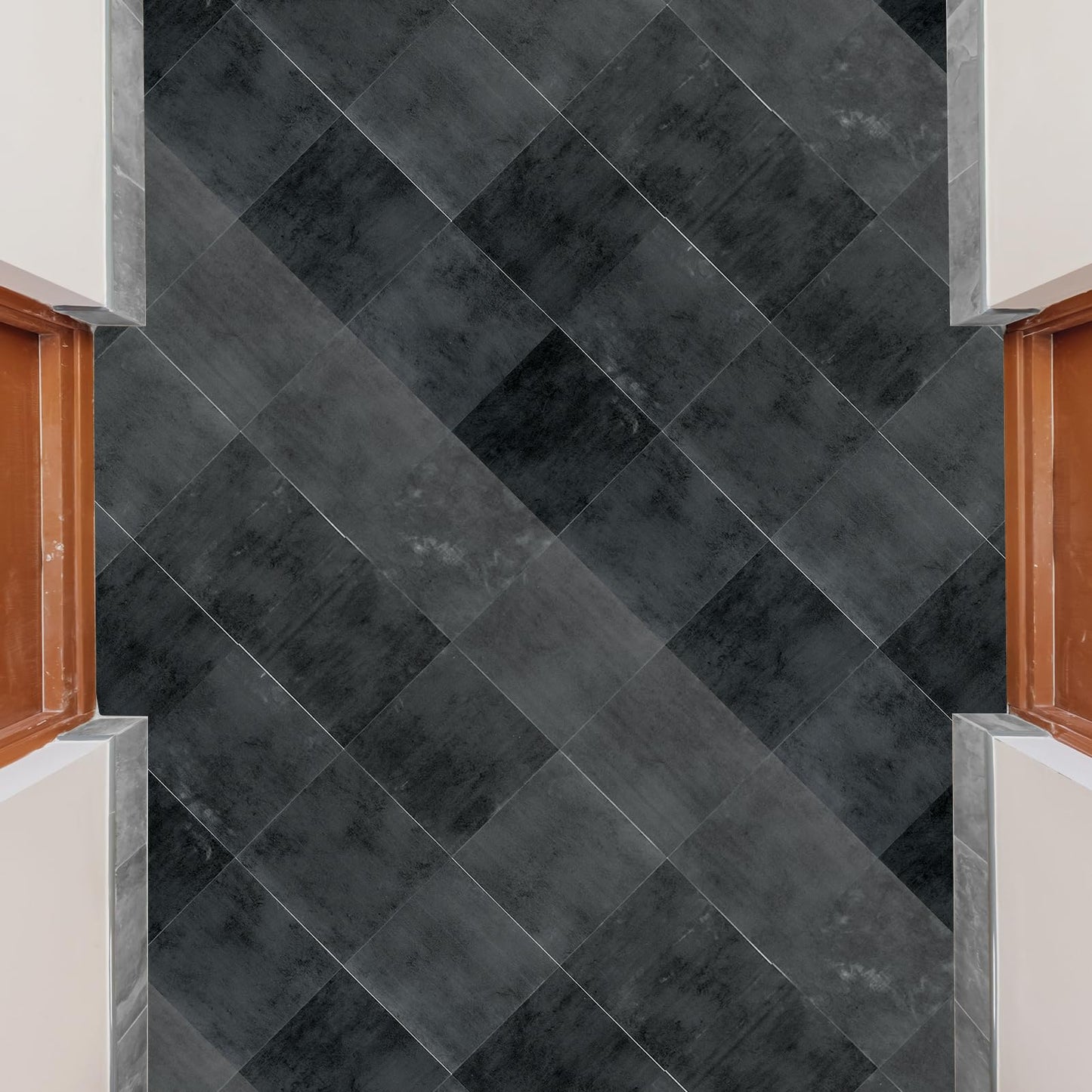 Art3dwallpanels Peel and Stick Floor Tiles 30-Pack 12 x 12 inch, Self Adhesive Waterproof Vinyl Flooring Marble Pattern for Kitchen, Dining Room, Bedrooms, Cover 30 Sq. Ft, Black Marble
