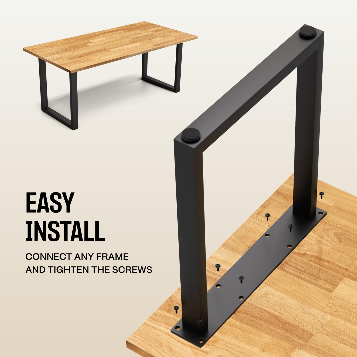 Solid Wood Desk Table Top – Pre-Finished 1.2” Thick Tabletop - Universal Fit for Standing Desks, Countertops & Workstations (55" x 24", Rubberwood)