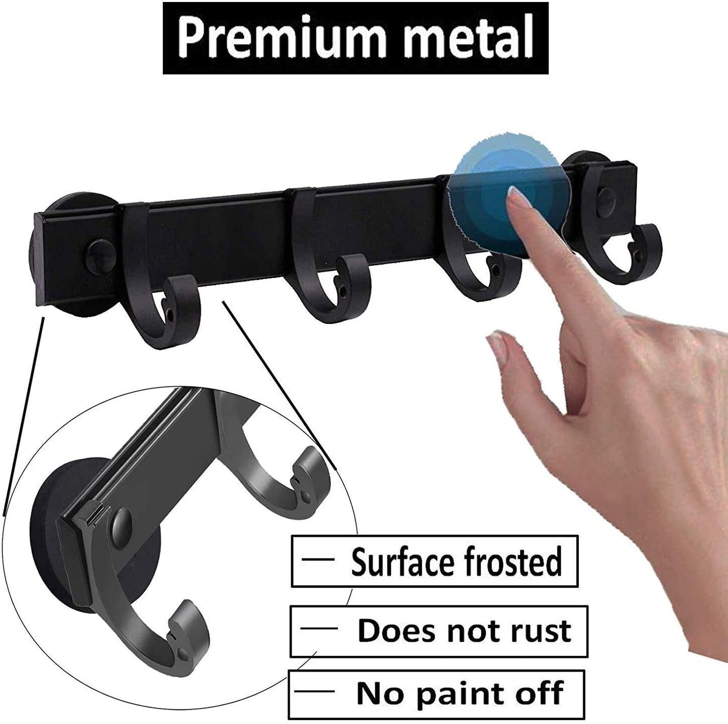 Magnetic Hook Rack Kitchen Tool Hanger Organizer -Adjustable Hook Rail - Strong magnets - for Refrigerator,Metal Cabinet,Stove,BBQ,dishwasher,Grills - No installation tools required(No cleaning brush)