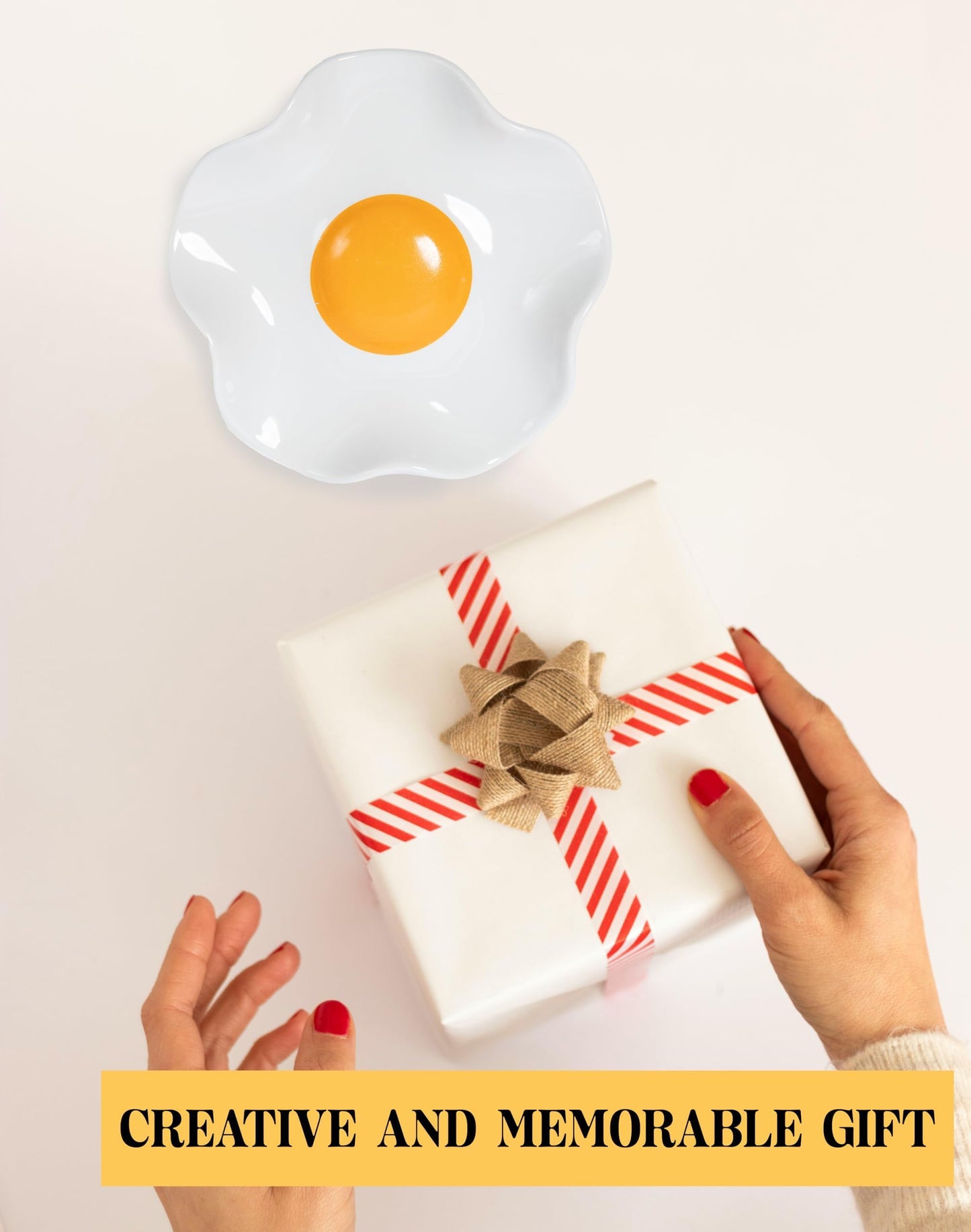 Fried Egg Ceramic Spoon Rest for stove top and kitchen counter | Large and Dishwasher-Safe Sponge holder | Home & kitchen decor | Kitchen Gifts for women | House warming gifts new home
