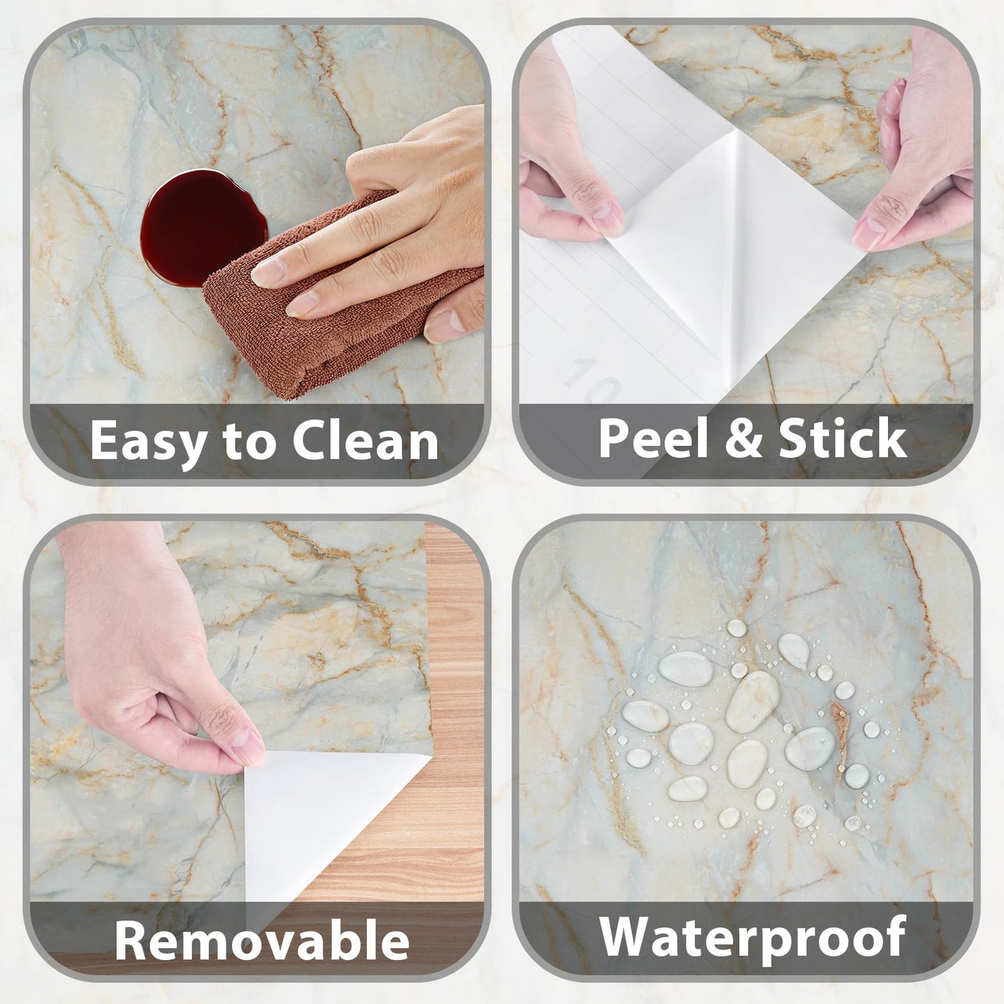 EPPKILY Cyan Marble Contact Paper Peel and Stick Countertops Glossy Gold Green Marble Wallpaper Self Adhesive Countertop Contact Paper Waterproof for Kitchen Cabinet Vinyl Wrap Bathroom 15.7"×118"