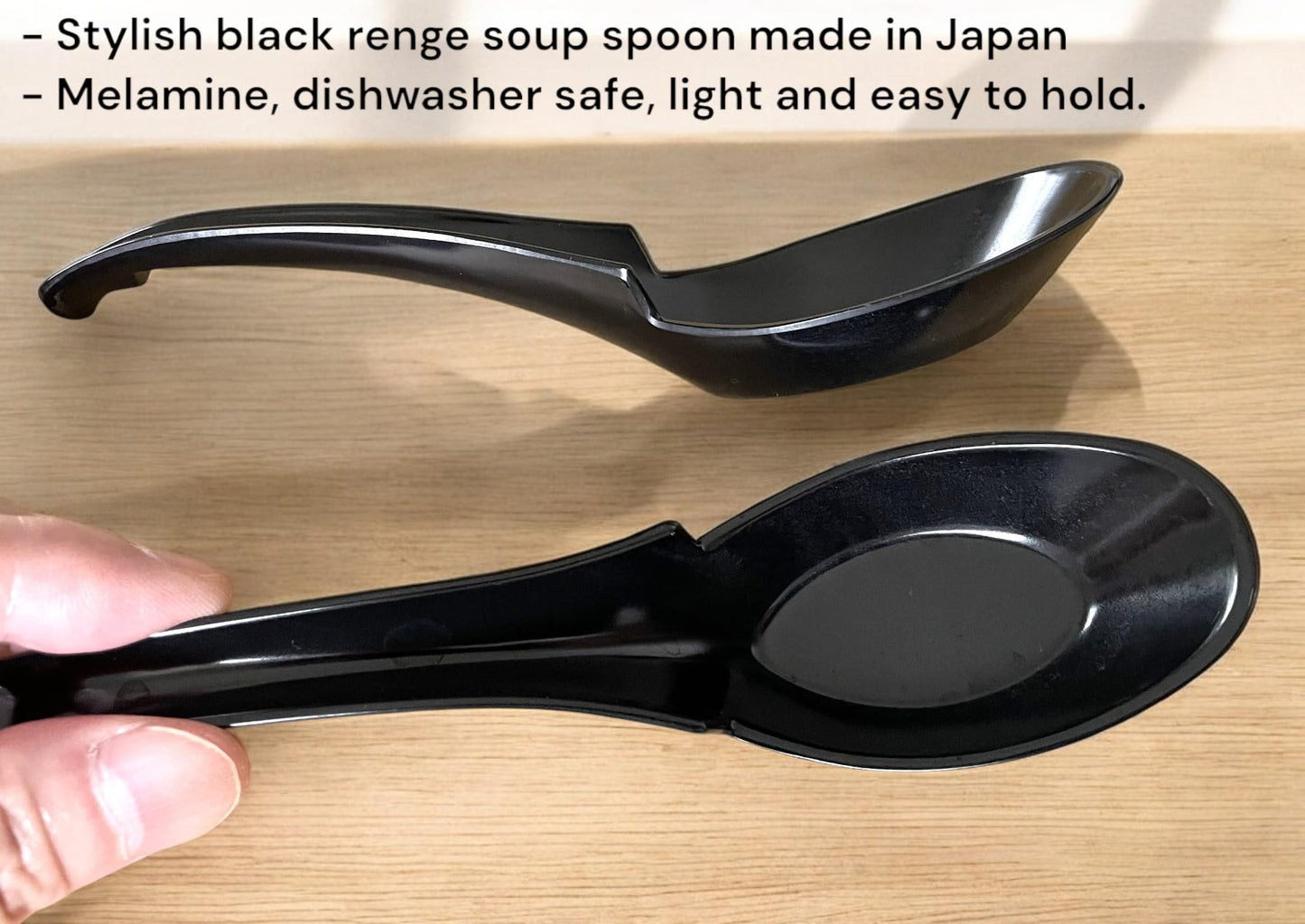 Japanese Luxury Ceramic Ramen Bowl Complete Set with Reusable Chopsticks, Rest and Renge Soup Spoon, All are Made in Japan, Set of 3, 40ounces (standard size) Dishwasher & Microwave Safe (Black 3 Set)