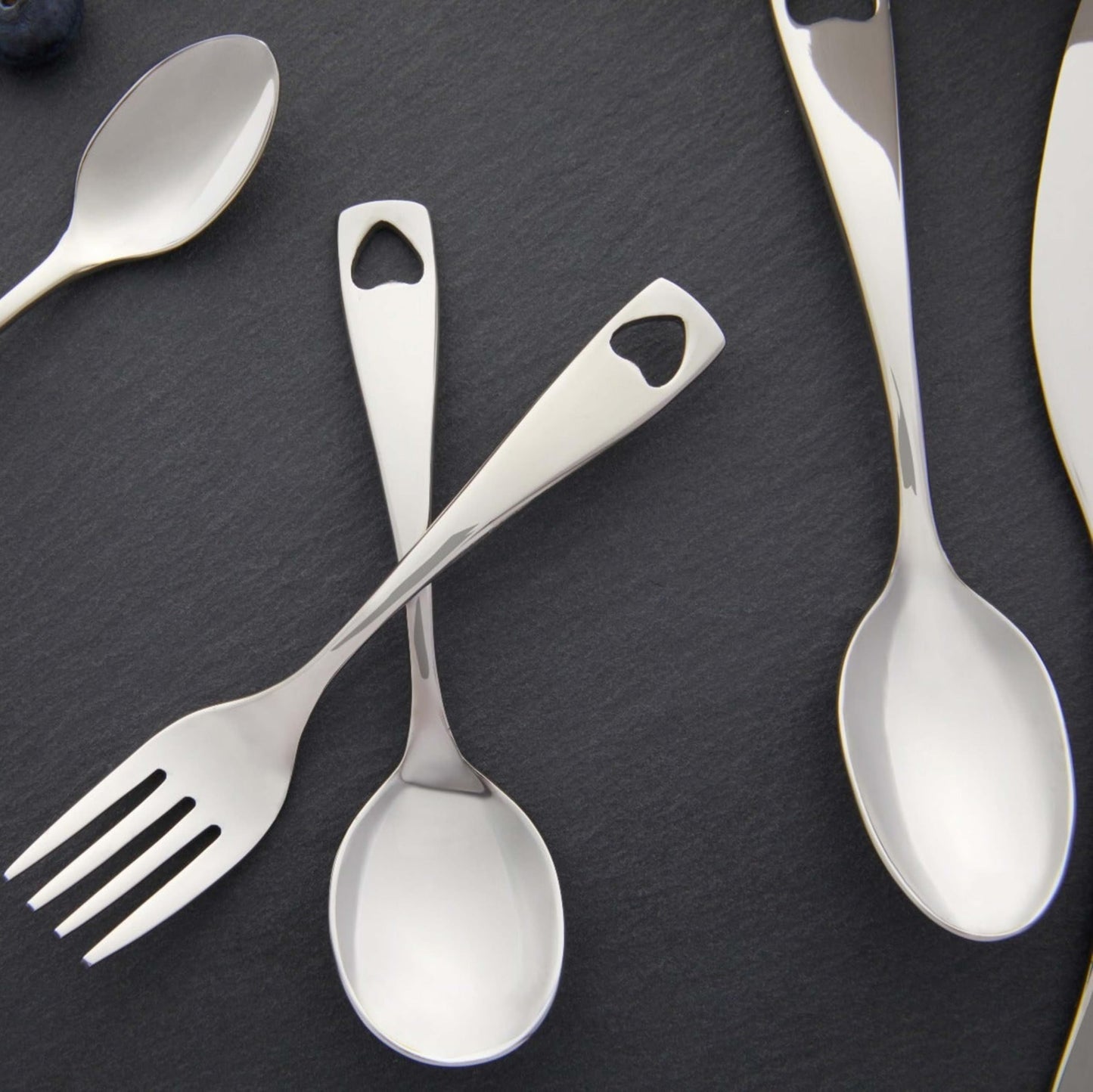 Oneida Little Love 6 Piece Fine Flatware Progress 18/10 Stainless Steel, Silverware Set