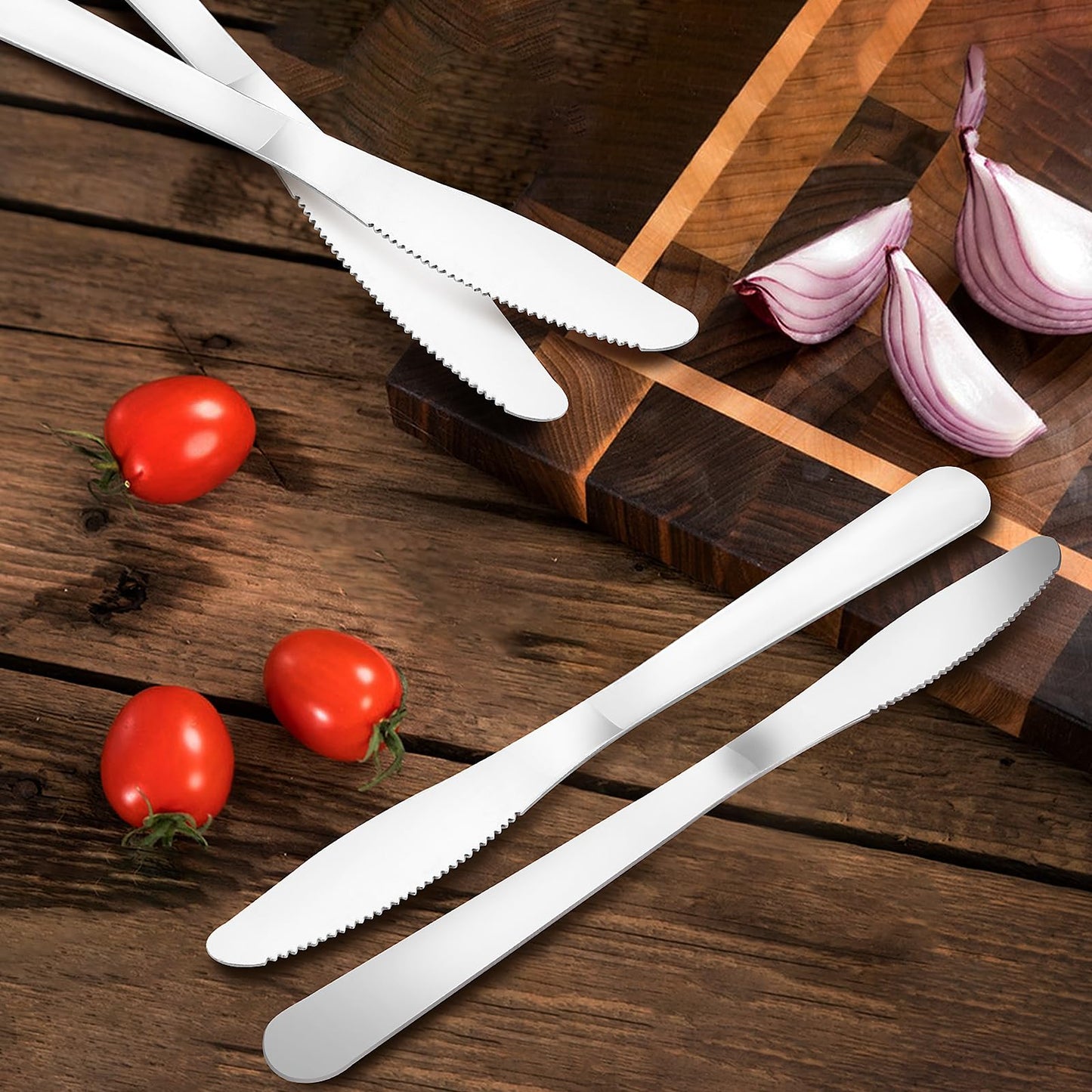 150 Pcs Dinner Knives Butter Knife Bulk 8.3 Inches Stainless Steel Knives Silverware Cutlery Knifes for Table Home Restaurant Kitchen