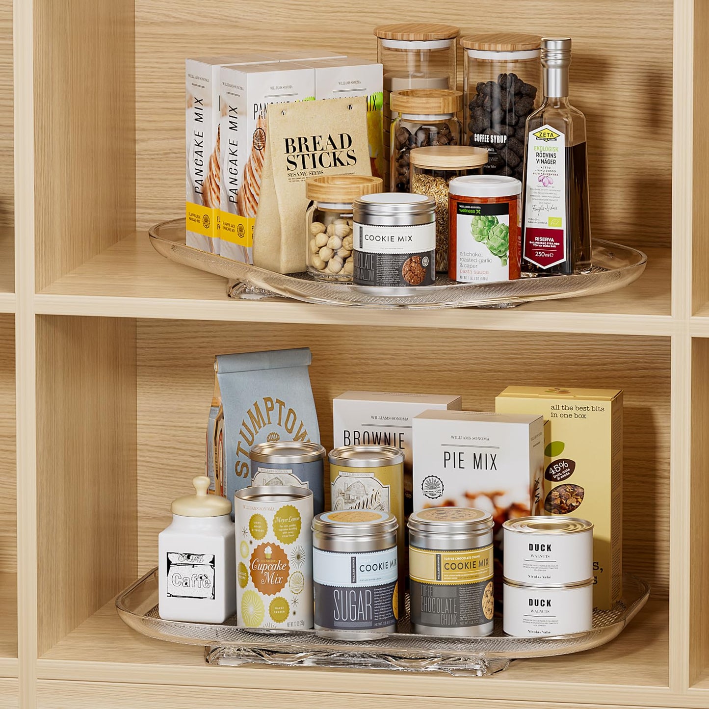 LAMU Lazy Susan Organizer 14.56''x11'' for Refrigerator Organizers and Storage Fridge Organization, Turntable Condiment Organizer for Kitchen, Table Top, Cabinet, Pantry, Countertop, 1 Pack