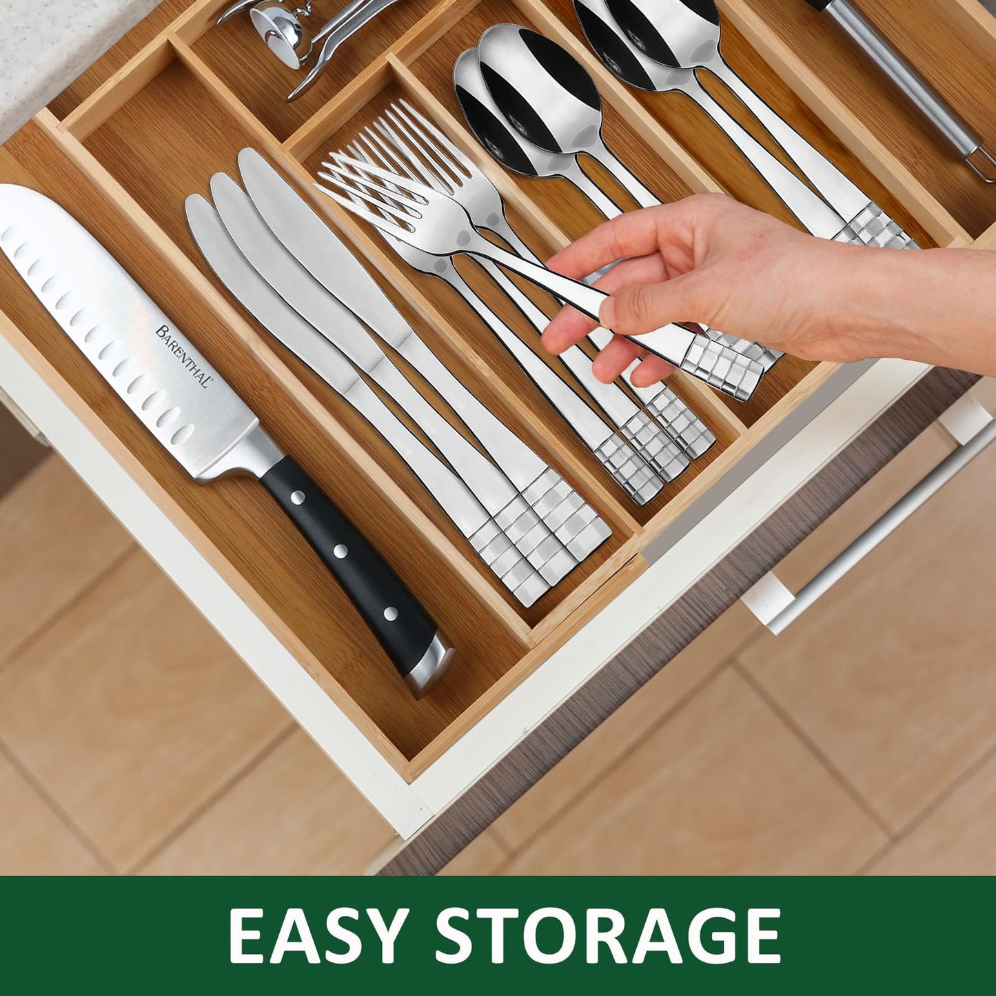 KOOMADE 20-Piece Silverware Set for 4 - Stainless Steel Flatware Cutlery Utensil Set Set, Durable Mirror Polished & Dishwasher Safe Flatware Set Include Forks Spoons Knives for Home Wedding Restaurant