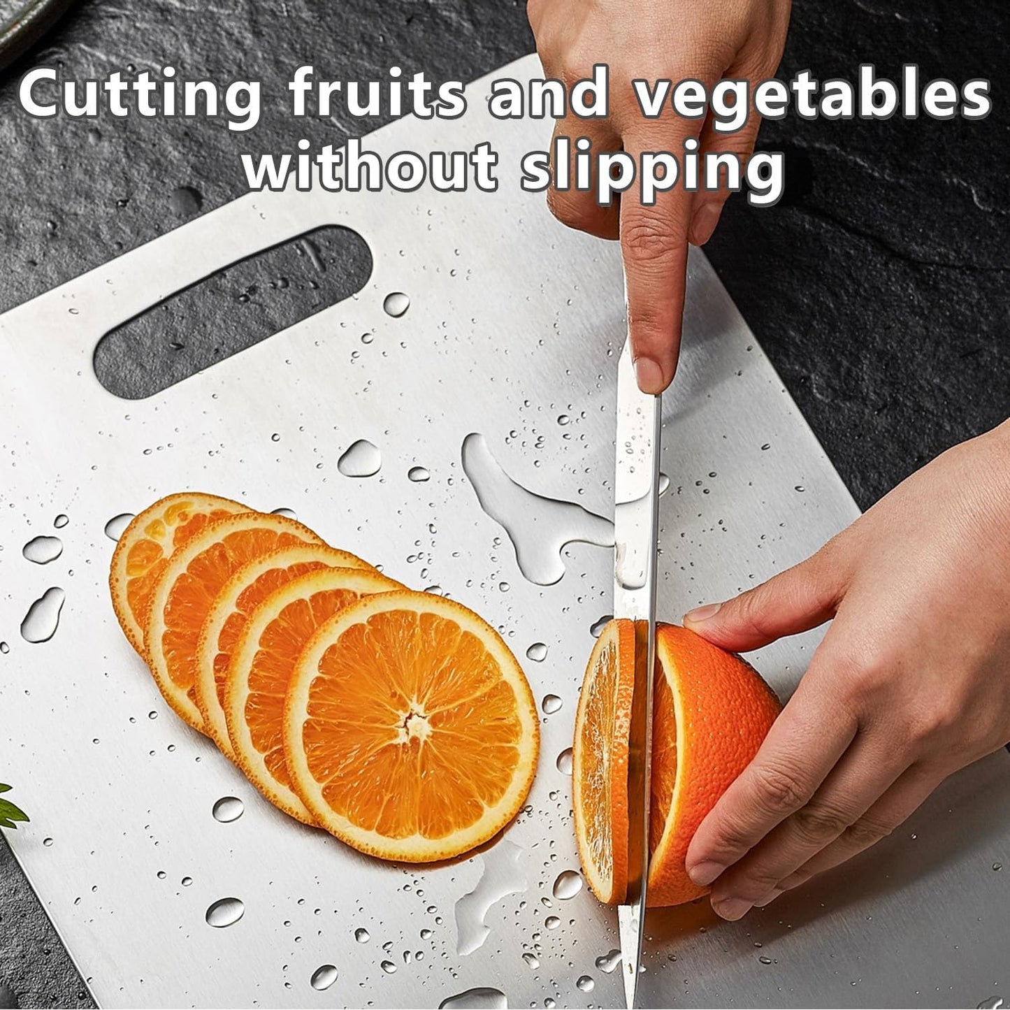 UFJEG Titanium Cutting Board, 3 PCS Titanium Cutting Boards for Kitchen, Non Toxic, Double-Sided Food Grade Chopping Board for Outdoor Camping(15.6" x 11", 13" x 9.3", 11.8" x 7.8")