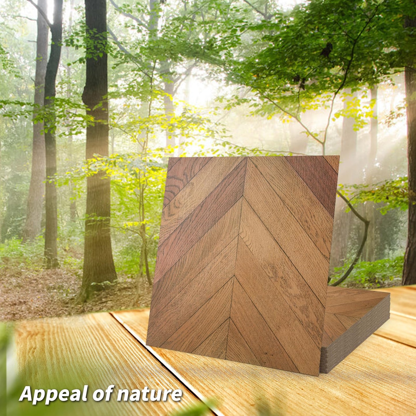 Art3d 30-Pack Herringbone Peel and Stick Vinyl Floor Tiles, 12" x 12" Self Adhesive Waterproof Wood Flooring Plank for Kitchen Bathroom Bedroom, Cover 30 Sq. Ft, Brown