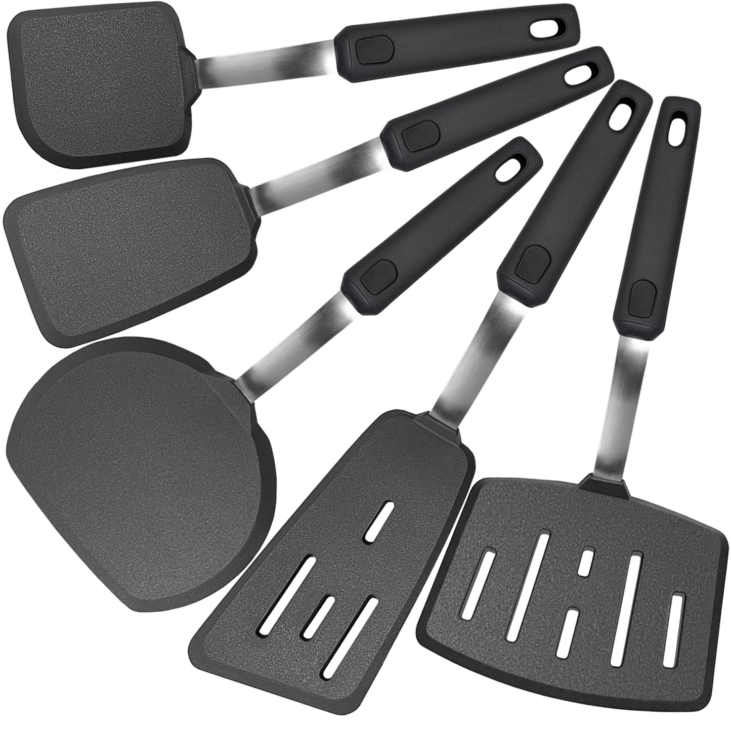 Silicone Spatula Set, Spatulas Silicone Heat Resistant Mixed 5 Piece Kitchen Cooking Utensils Set for Nonstick Cookware - Flexible Stainless Steel Core with Full Silicone, Dishwasher Safe