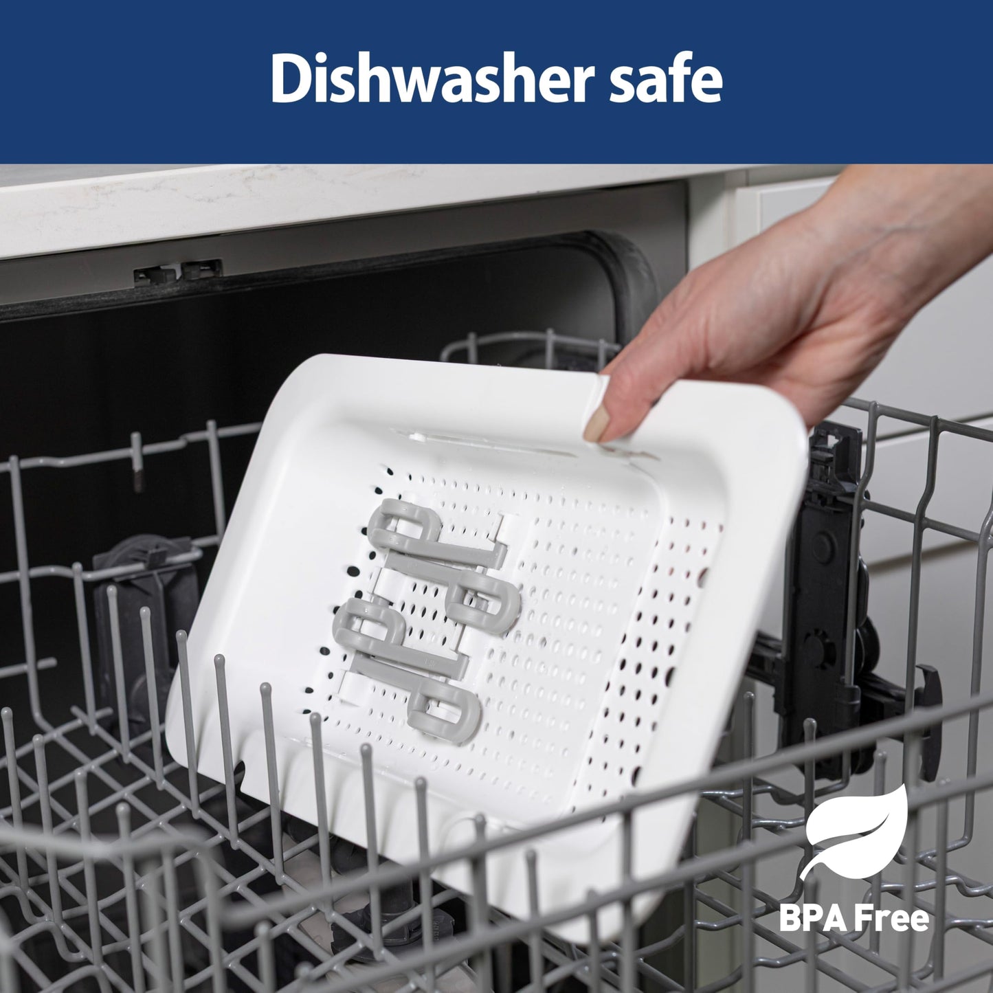 Dr. Brown's Sink Caddy for Baby Bottles and Parts with Two Brush Holders, Over The Sink Kitchen Storage, Drying Rack, and Organizer, BPA-Free