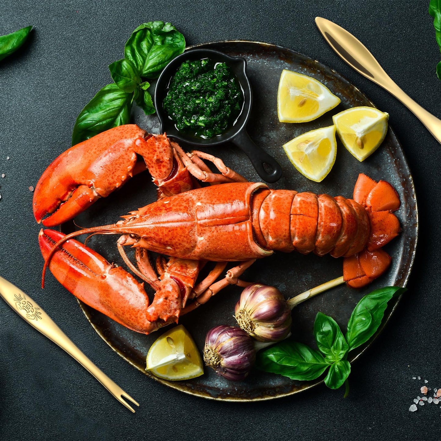 uxcell 15 Pcs Stainless Steel Crab Forks 6.5 Inch Seafood Forks Crab Legs Cracker Utensils Seafood Picks Tools for Lobster, Crab, Crawfish, Prawns and Shrimp Seafood (Gold)