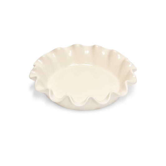 Emile Henry Made In France Ruffled Pie Dish 10.5" X 2.5" / 1.25qt |Clay