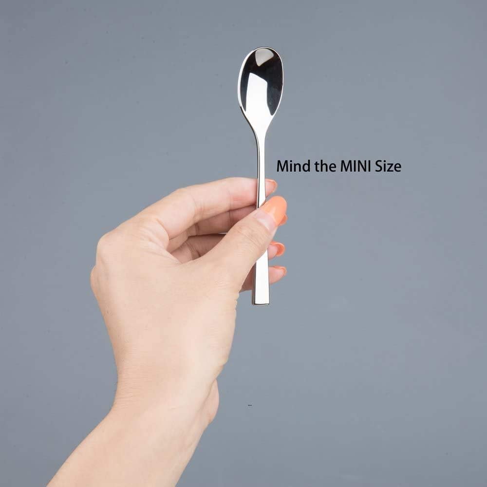 IMEEA 4.5 Inch Small Espresso Spoons SUS304 Stainless Steel Demitasse Spoons, Set of 6