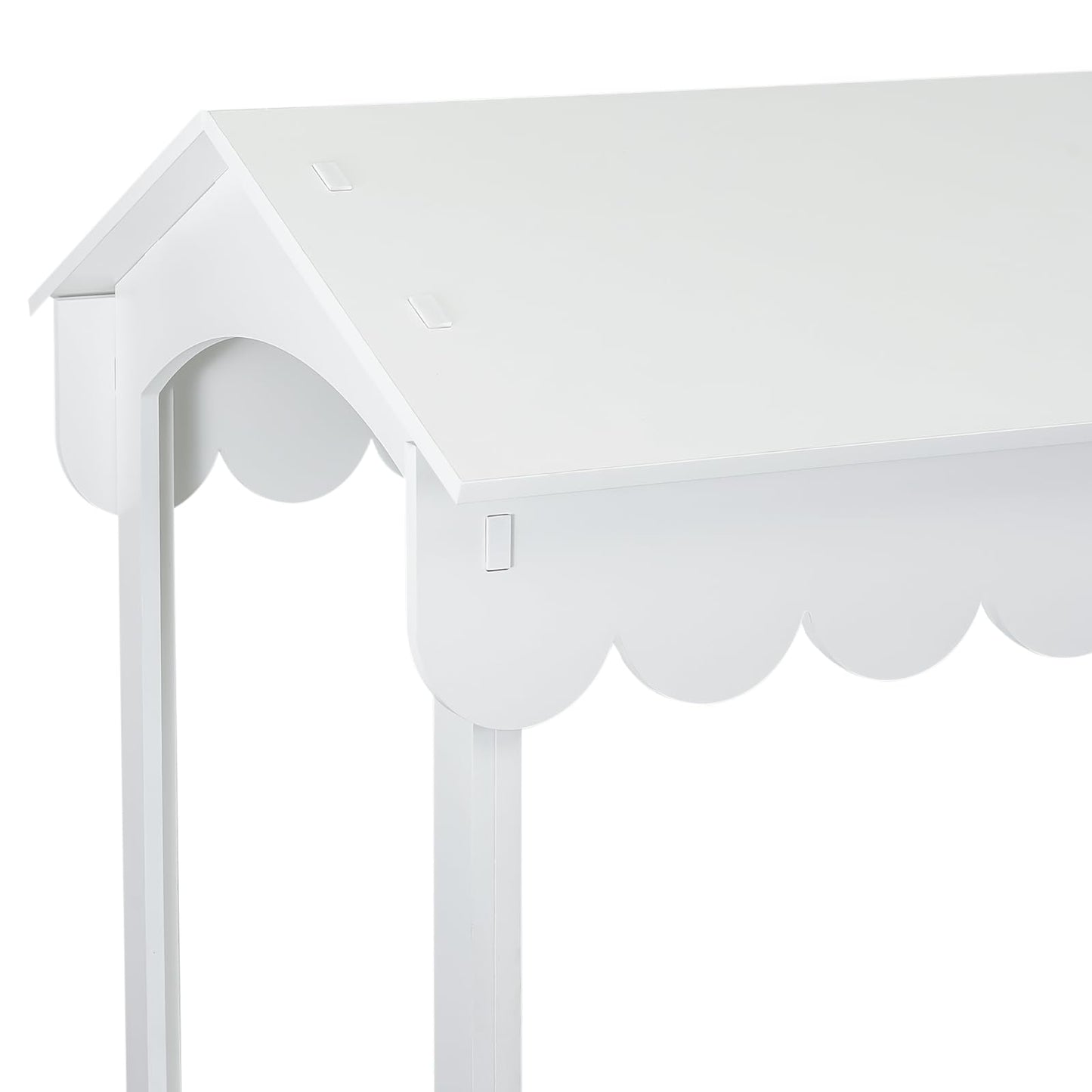 Fichiouy White Candy Cart for Party with Wheels,Wooden Dessert Display Stand,Modern Ice Cream Cart for Wedding, Home & Commercial Decoration