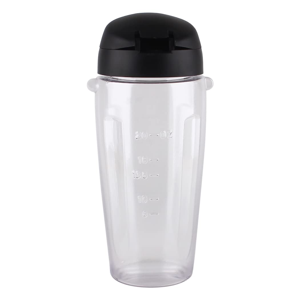 Joyparts 2PCS Replacement Parts Cups with Lids 20oz Smoothie Bottle ， Compatible with Oster Classic Series Blender