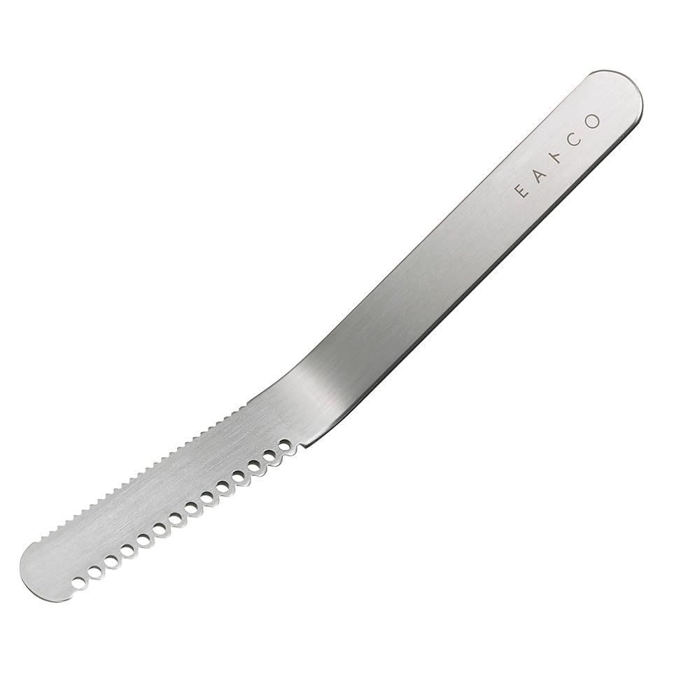 Yoshikawa AS0035 EA TOCO Nulu Butter Knife, Scorch Off, Fine Butter Sharping, Easy to Apply, Total Length 5.9 inches (15 cm), Stainless Steel, Made in Japan