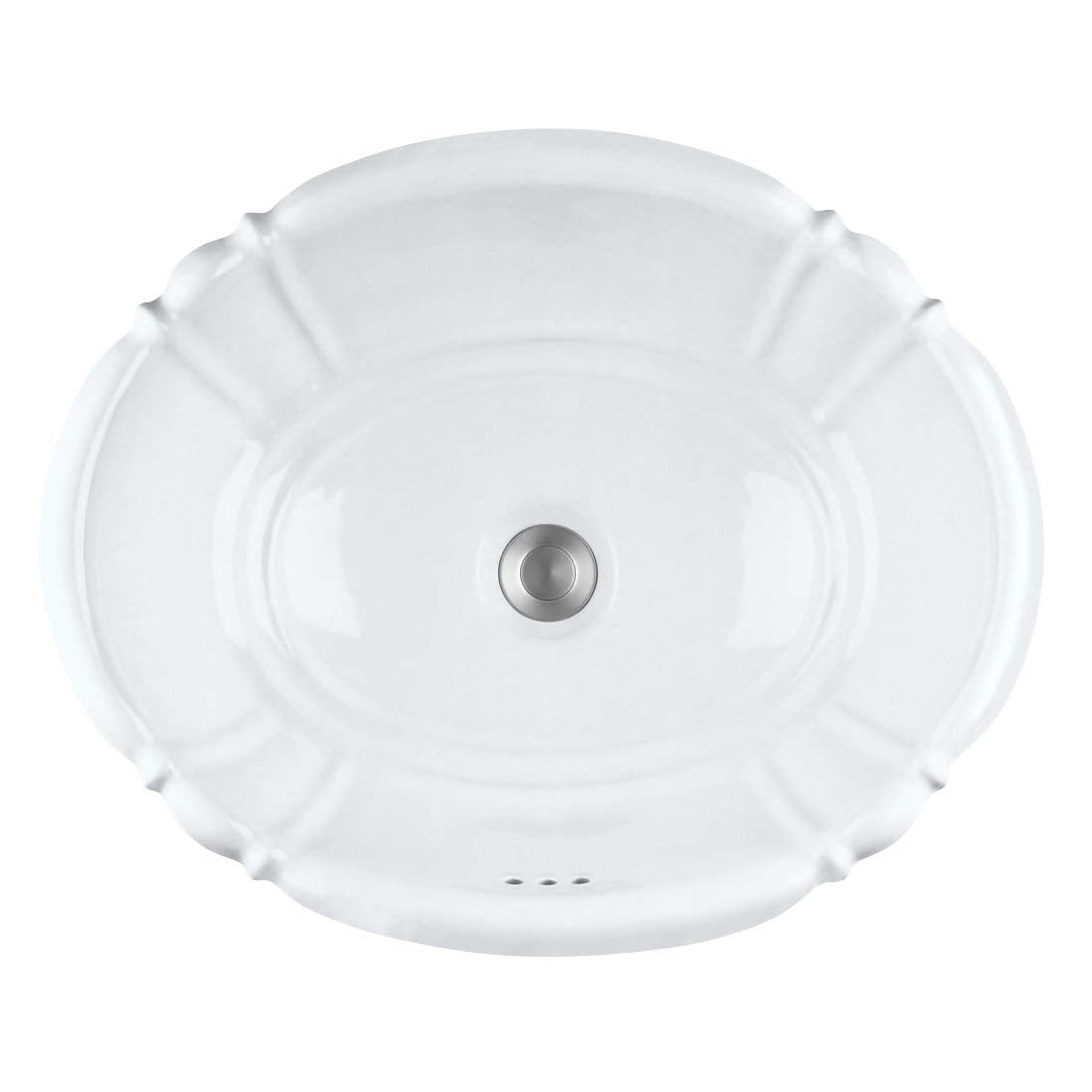 PROFLO PF1125 Richardson 17-5/8" Oval Vitreous China Drop In Bathroom Sink with Overflow - White