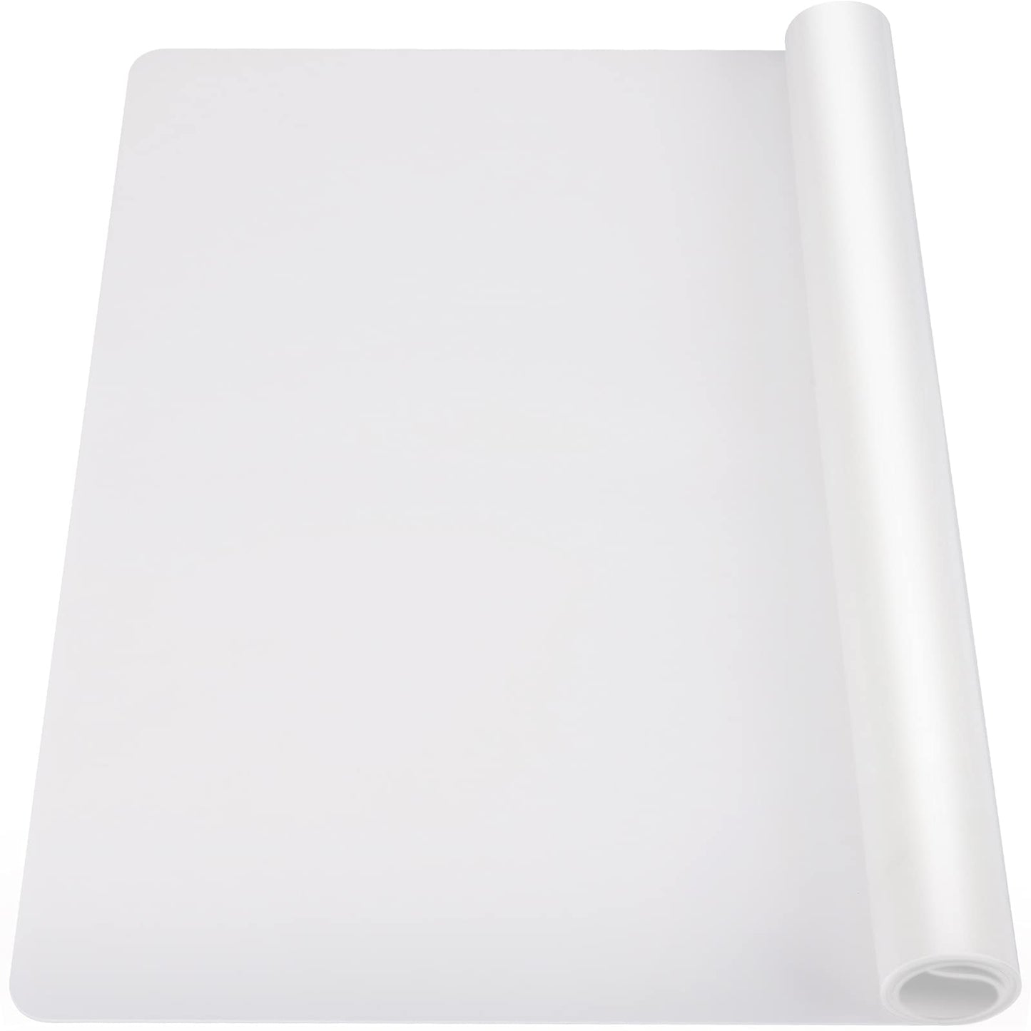 Ewen 31.6x23.5in 2mm Silicone Mats for Kitchen Counter, Extra Large Thick Heat Resistant Bar Mats for Countertop Protector Nonslip Placemat for Air Frye Crafts Work Glass Top Stove Work Translucent
