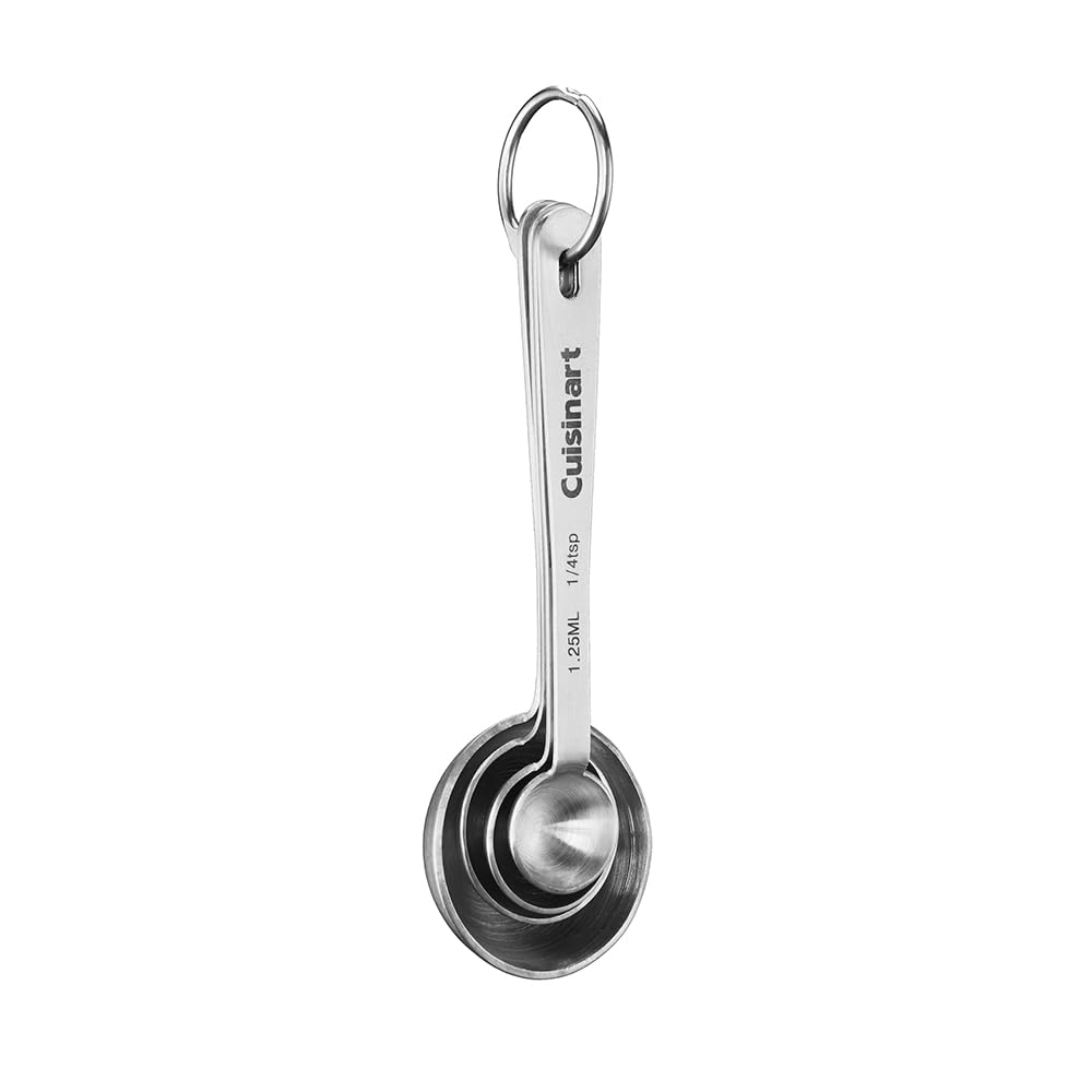 Cuisinart CTG-00-SMP Stainless Steel Measuring Spoons, Set of 4,Silver