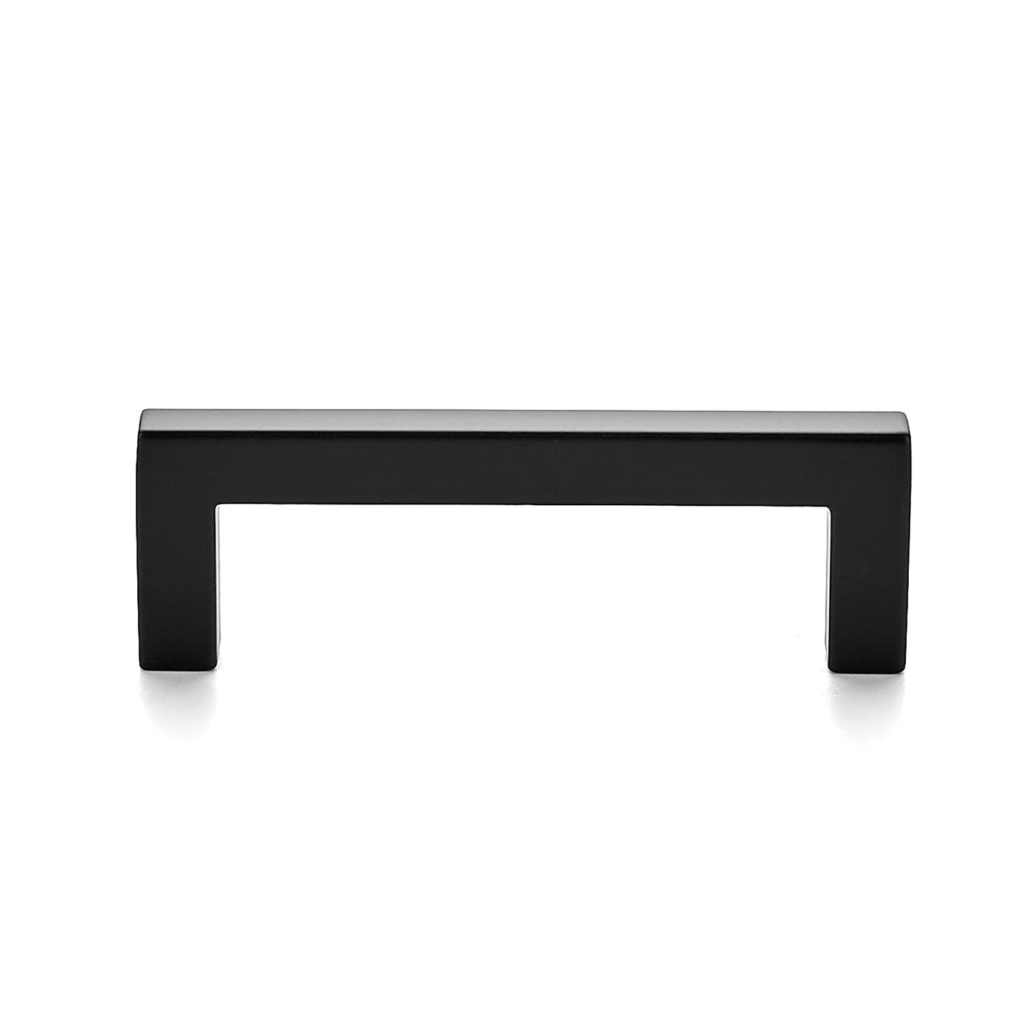 Ravinte 10 Pack Solid 3 Inch Center to Center Slim Square Bar Drawer Handles Cabinet Hardware - Black Matte Pulls for Kitchen and Drawers
