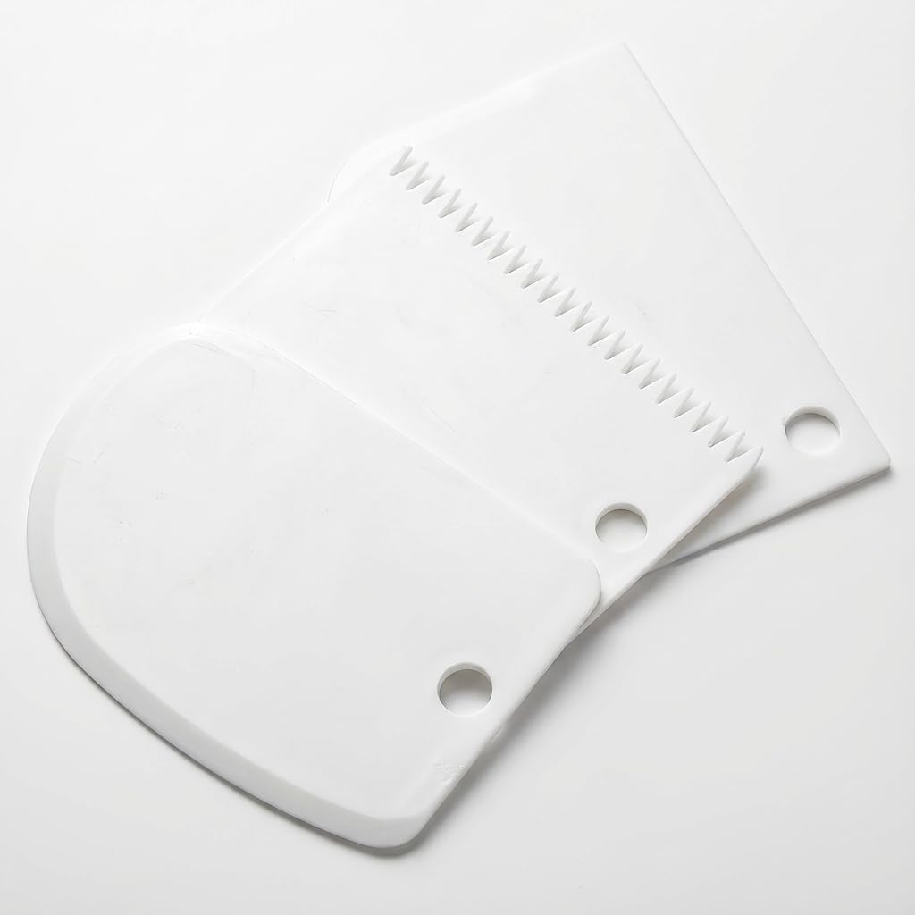 White Cake Decorating Kit Baking Supplies Baking Set with 1cake Stand 3Frosting Spatulas 4Icing Smoothers Scrapers Cake Turntable for Beginners and Pros