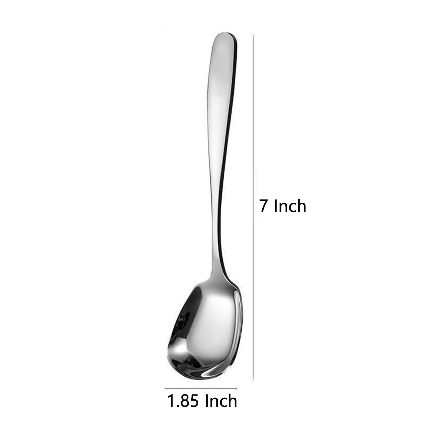 Ouliget Square Head Spoons, Korean style Square Sugar Spoon,Thick Heavy Stainless Steel Soup Spoons Table Spoons Flat Square Spoon,7 Inch,Set of 4.