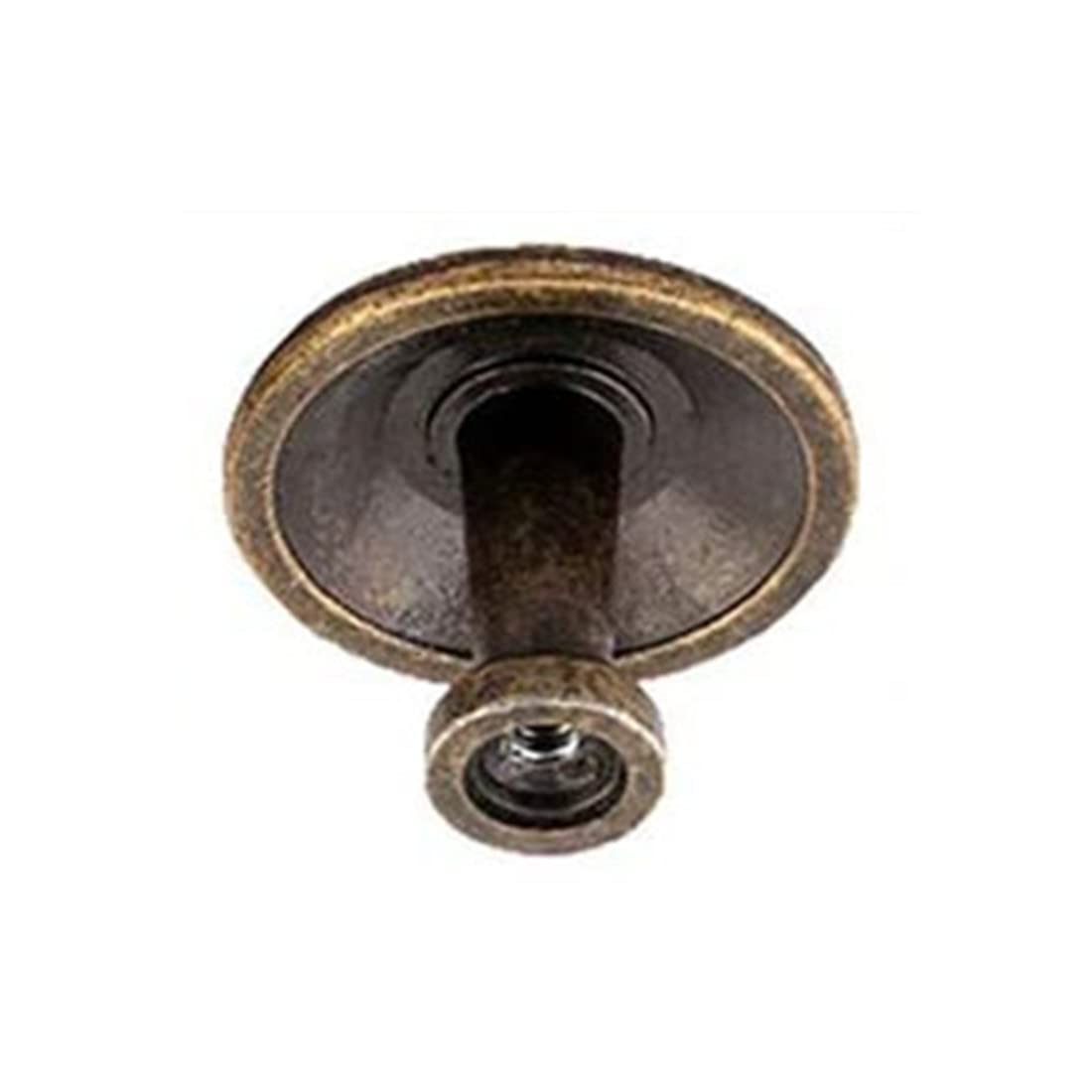 bnafes Pull Handle Metal Flower Shape Cabinet Drawer Door Knob Bronze Tone (Pack of 10)