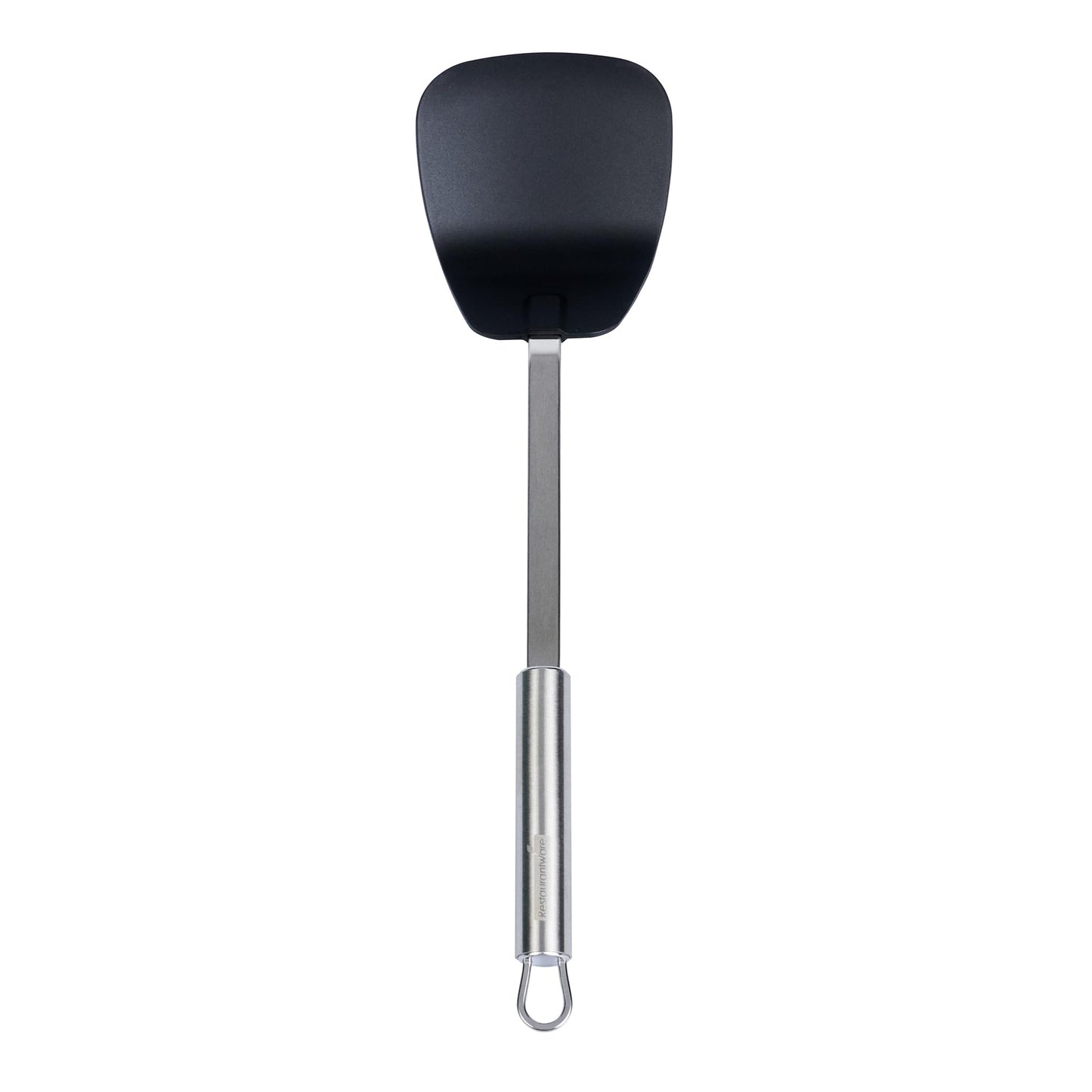Restaurantware 14 in Nylon Wok Spatula - German Standard Asian Spatula with Stainless Steel Handle, Non-Stick Safe, Dishwasher Safe - Heat-Resistant Metal Turner for Stir Fry, Rice, Noodles