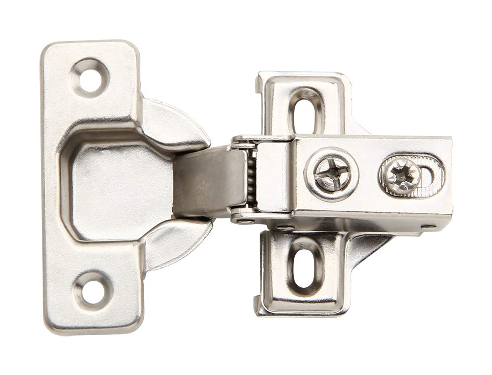 2 Pack - Face Frame Quiet Soft Close Cabinet Door Hinges, 1/2 Inch Overlay, with Built-in Metal Dampers, Strong Heavy Duty Steel for Kitchen Bathroom