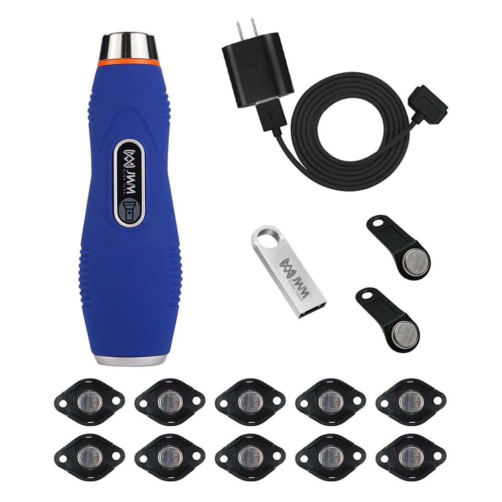 JWM iButton Guard Tour System with Flashlight, Security Patrol Wand with Free Cloud & Standalone Software, Alarm Clock and Pedometer for Hotel, Warehouse and Logistics Patrol