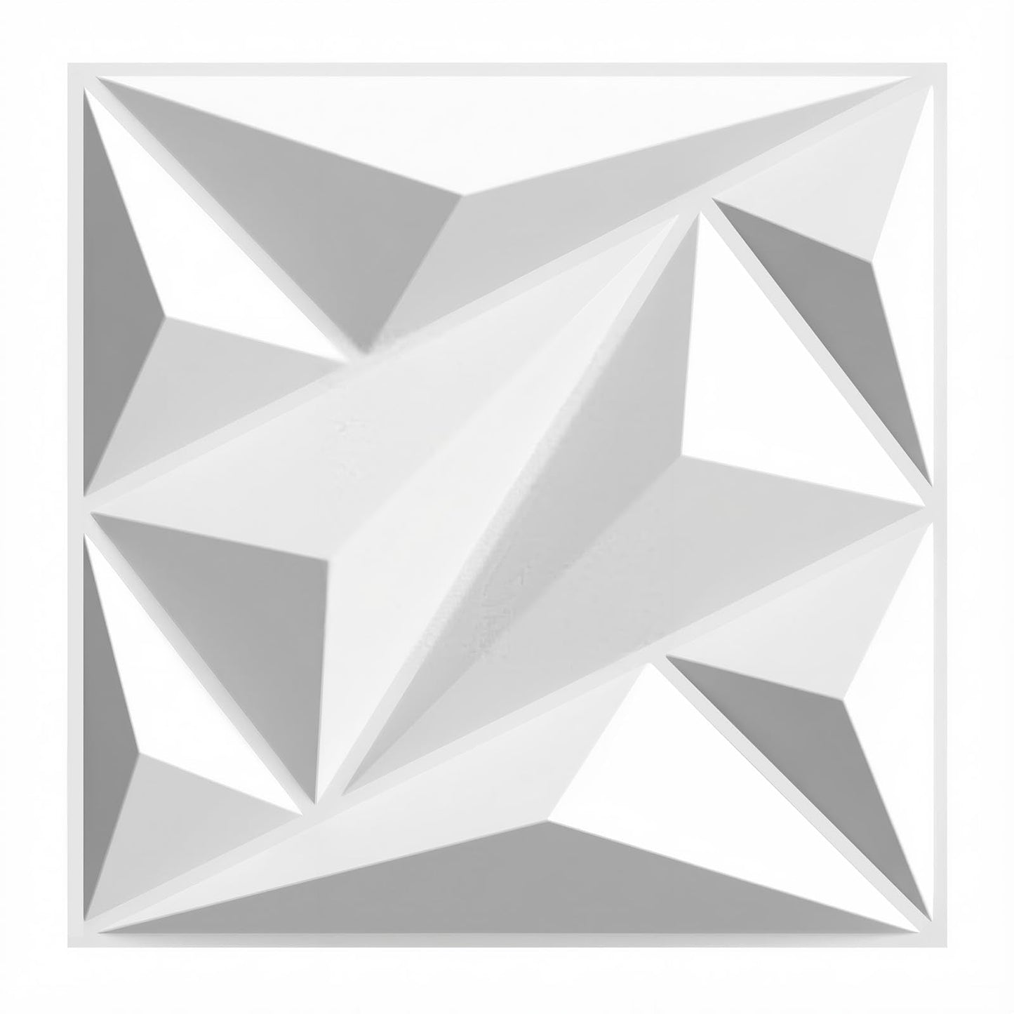 3D Wall Panel Diamond for Interior Wall Decor,Waterproof, Heat Resistant PVC Wall Panel 11.8''x11.8'' Diamond Accent Panels for Living Gaming Room, Bedroom, Office, 25 Pack (BS-2148-white)