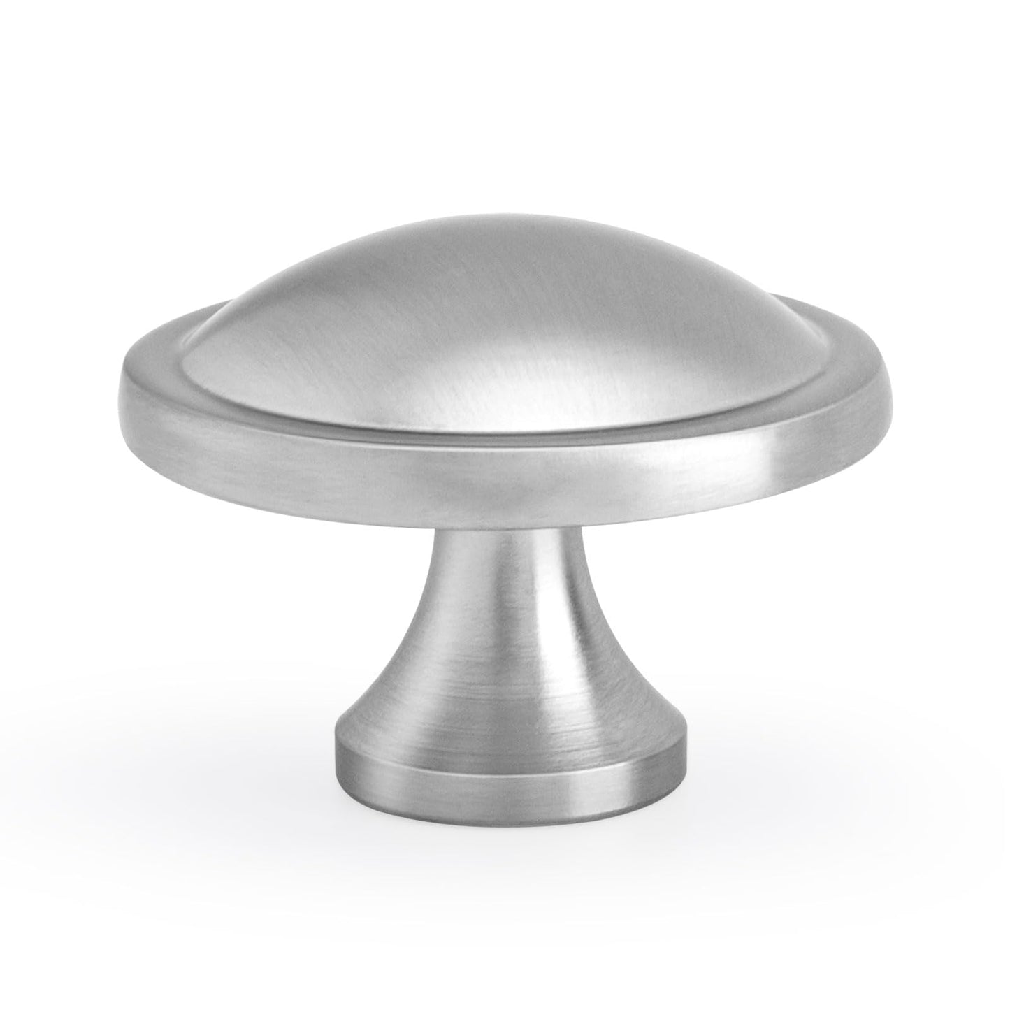Banqin 10 Pack Brushed Nickel Cabinet Knobs Round Silver Drawer Knob Kitchen Hardware for Dresser Diameter 1-1/2 Inch