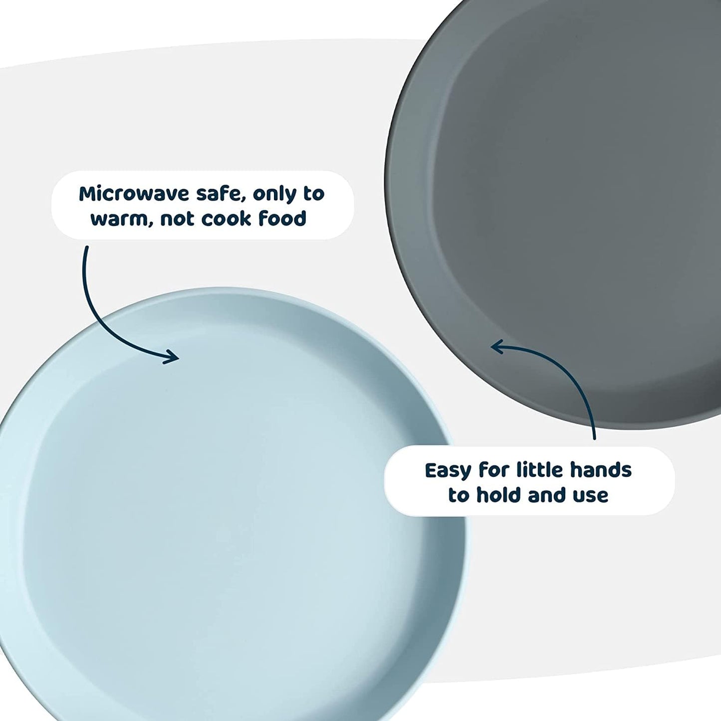 Tiny Twinkle Tableware 3 Pack Dish Set- BPA-Free Cups, Plates and Bowls Sets for Kids and Toddlers - Polypropylene Plastic Dinnerware Set (Plates - Grey, Pistachio, Tan)