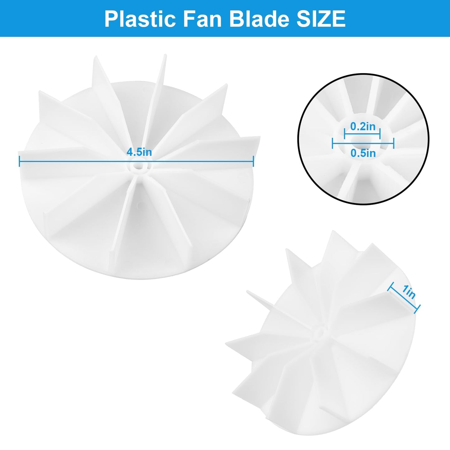Siasky Universal Bathroom Vent Exhaust Fan Motor Replacement Motors Kit, Fit for Nu-Tone Br-oan Exhaust Vent Fan Motor 120V 50CFM, with Blower Wheel
