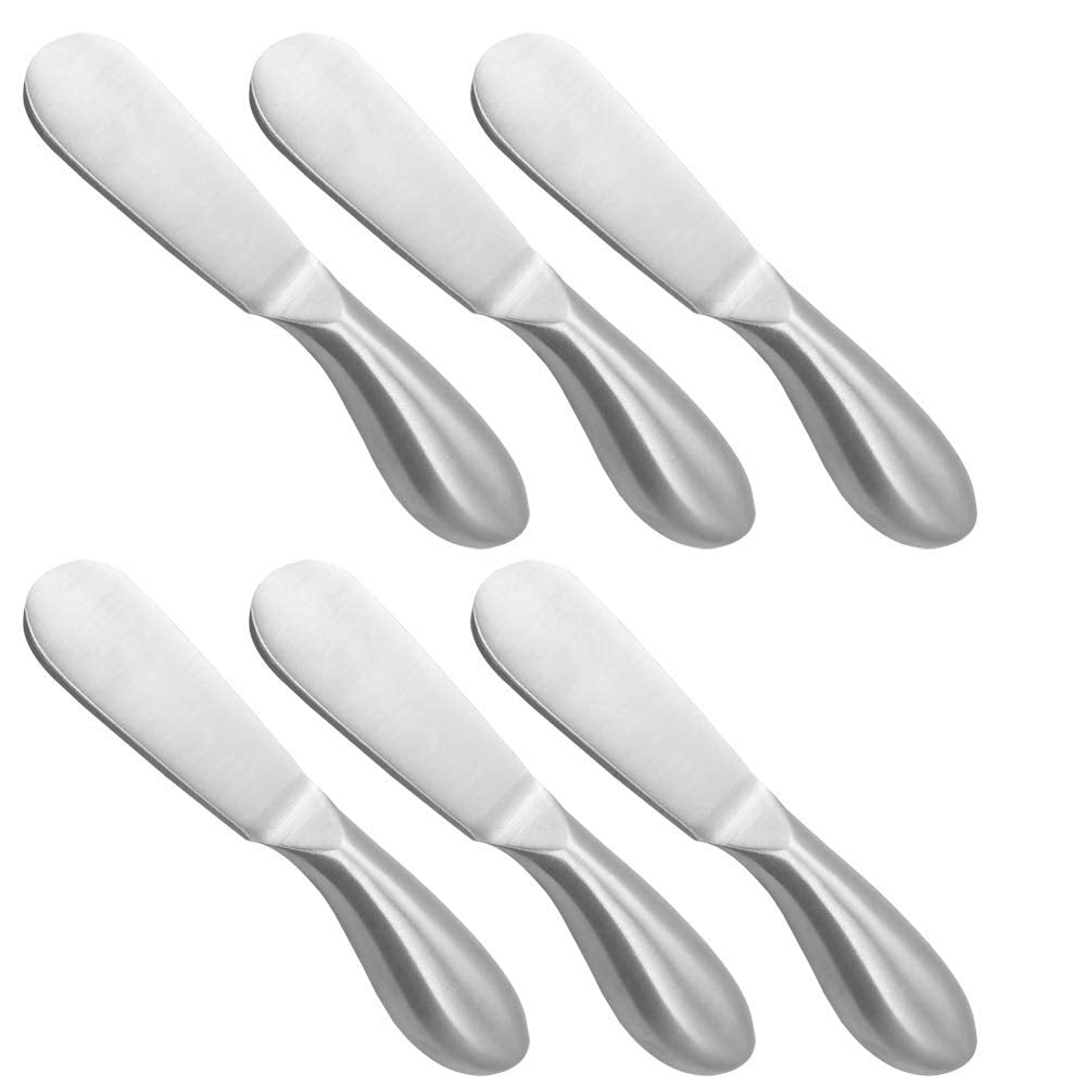 FIVOENDAR 6 Pieces Cheese Spreader Set, Stainless Steel Multipurpose Cheese and Butter Spreader Knives
