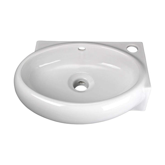 RENOVATORS Supply Manufacturing Carlin 16 in. Corner Wall Mounted Bathroom Sink in White with Overflow 17941