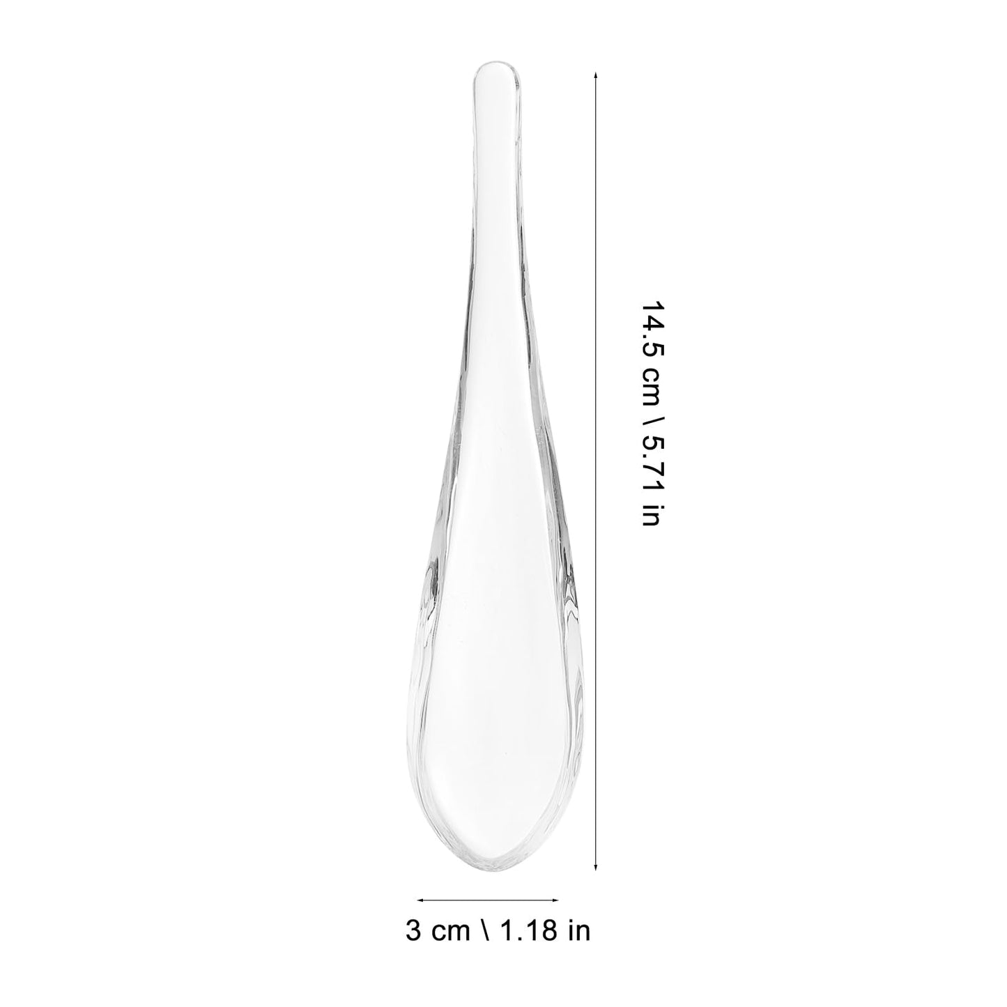 ULTECHNOVO Glass Dessert Spoon 5.70In Transparent Heat-Resistant Kitchen Spoon for Soup Ice Cream Pudding and Ramen Clear Smooth Restaurant Dessert and Appetizer Flatware