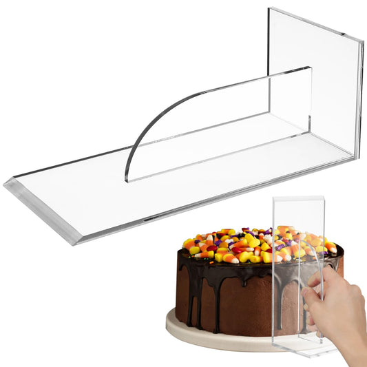 PRETYZOOM Acrylic Cake Smoother Scraper - 8.6 Inch Pastry Scraper Fondant Smoother Baking Accessory Butter Frosting Tools