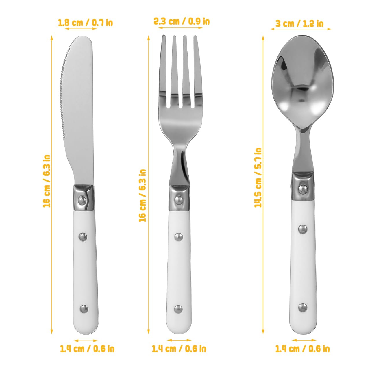 Hemoton 9 Piece Kids Silverware Set Stainless Steel Toddler Utensils Safe for Preschooler/Children, Includes 3 Forks 3 Spoons 3 Knives, Children Flatware Cutlery, Mirror Polished, Dishwasher Safe