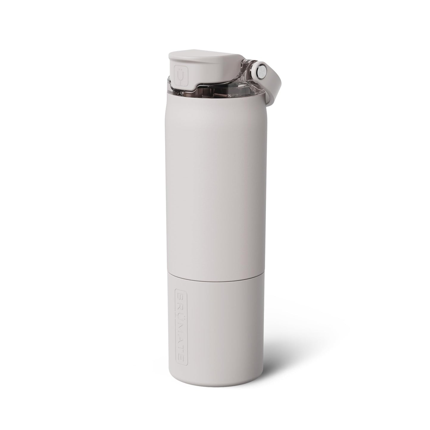 BrüMate Rise 25oz Water Bottle With 100% Leakproof Covered Silicone Straw | Insulated Stainless Steel Water Bottle | Cup-Holder Friendly | Fast Flow | Soft Sip Silicone Spout | BPA-Free (Dune)