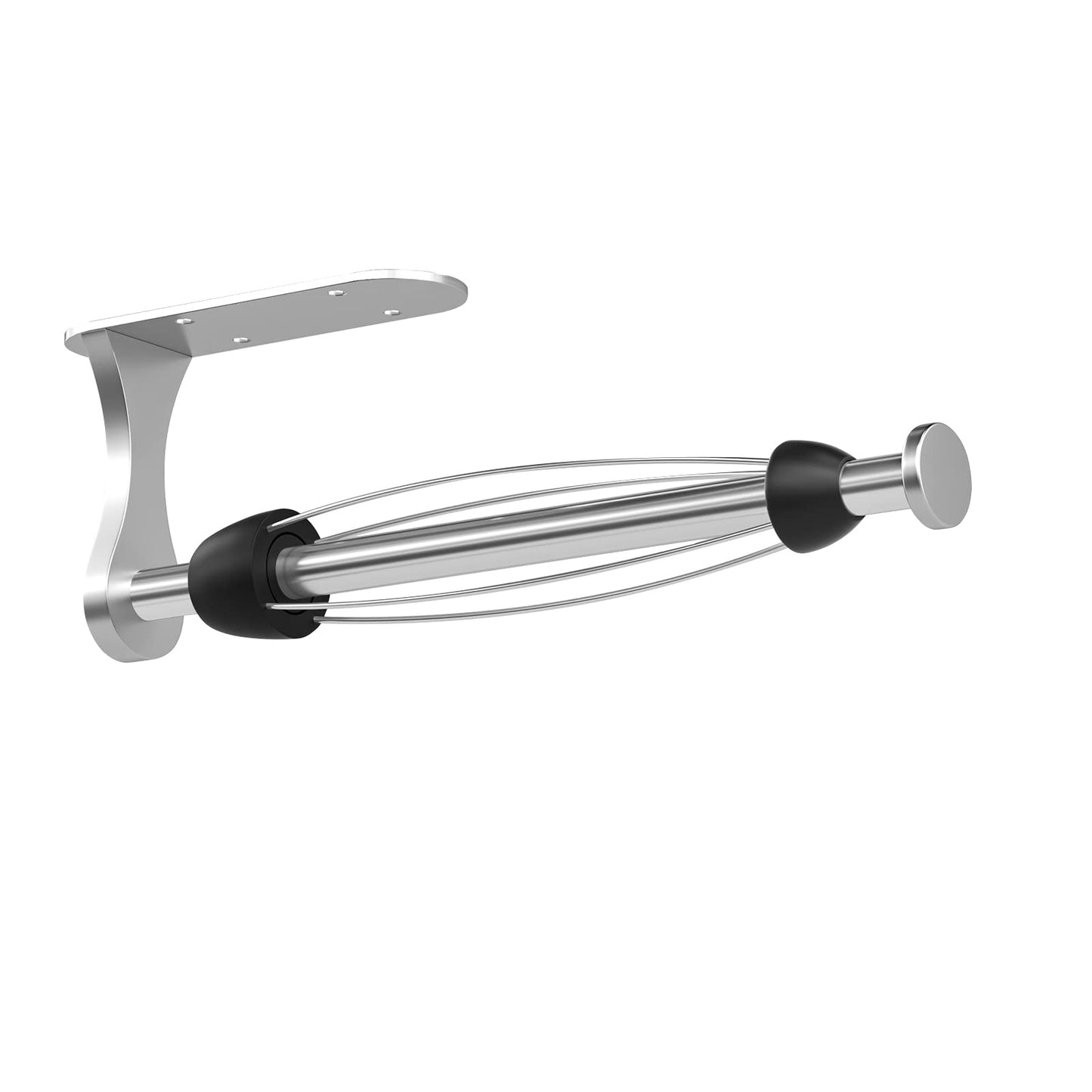 Paper Towel Holder Under Cabinet, One-Handed Tear, Wall Mount, Adhesive, Silver, Paper Roll Holder with Ratchet Mechanism for Kitchen Bathroom Farmhouse Essentials Decor Accessories