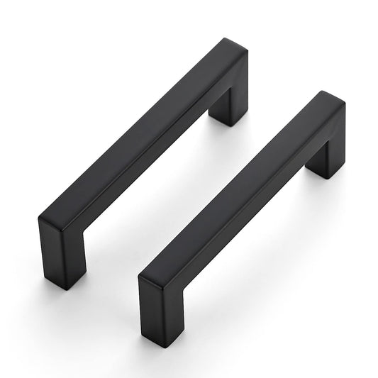 Ravinte 30 Pack 4 Inch Kitchen Square Cabinet Handles Matte Black Pulls Black Drawer Pulls Kitchen Cabinet Hardware for Cupboard Drawer Handles