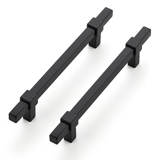 Ravinte Decor 30 Pack Black Cabinet Handles - 5" Hole Center Cabinet Pulls Matte Black Drawer Pulls Cabinet Hardware Kitchen Handles for Cabinets