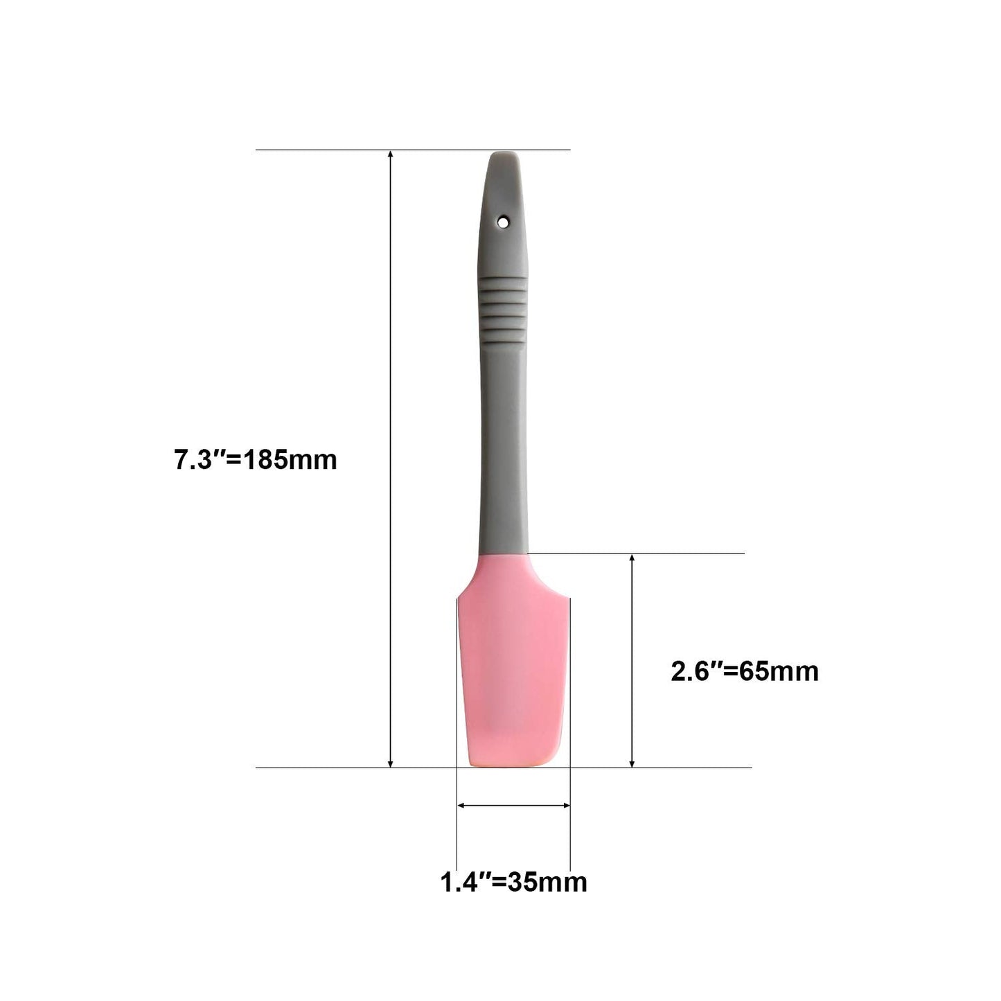Yoku Made Silicone Mini Spatula, Curved Small Spatula, Kitchen Jar Spatula, Wet Pet Food Can Spoon, for Cooking Baking Frosting or Mixing, 6pcs